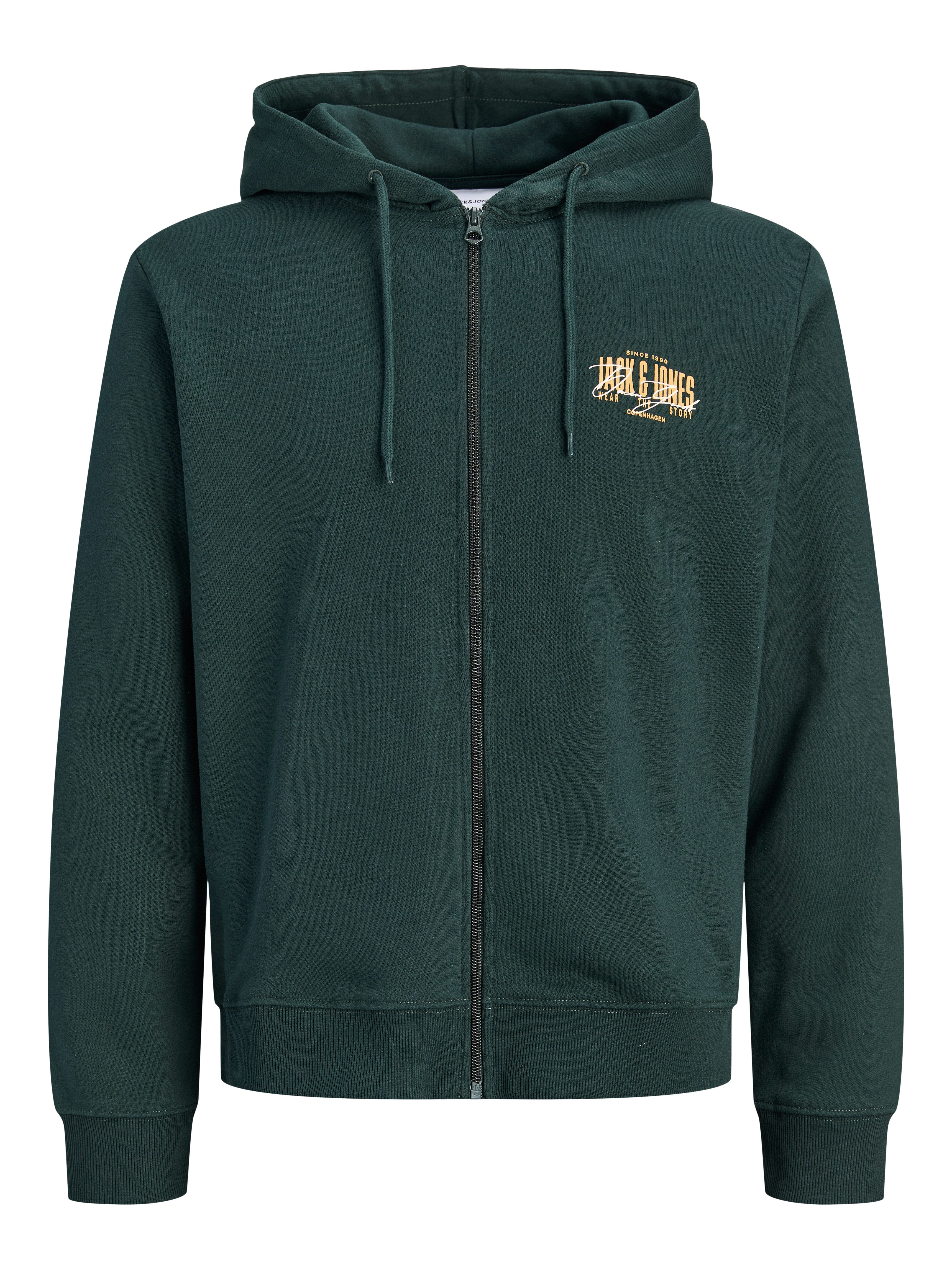 Jack & Jones PlusSize Kapuzensweatjacke JJAERO SWEAT ZIP HOOD PLS Baumwollmischung, regular fit