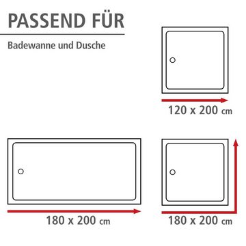 WENKO Duschvorhang Sand and Stone Breite 180 cm, Höhe 200 cm