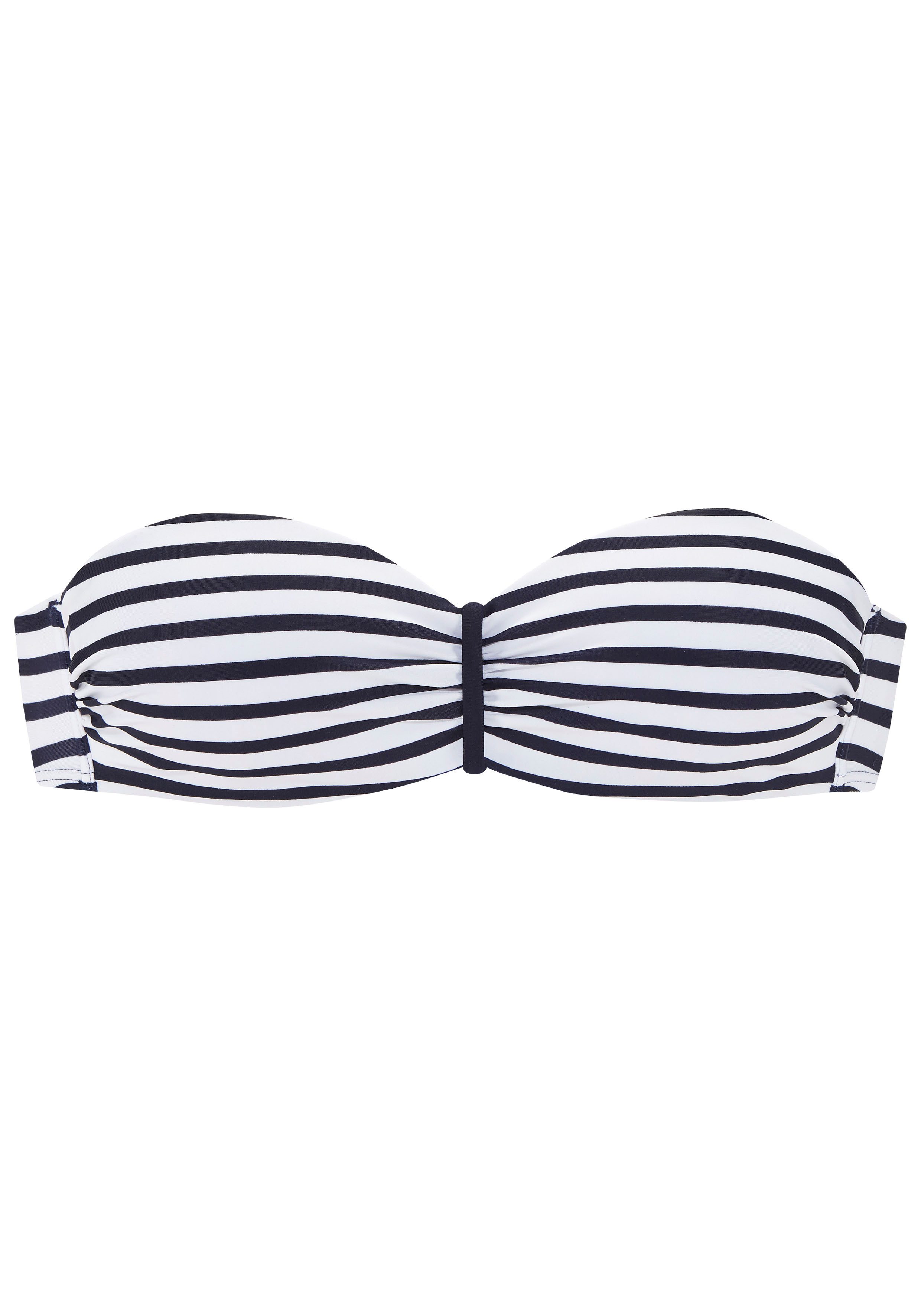 Venice Beach Bandeau-Bikini-Top Summer, Im Streifendesign