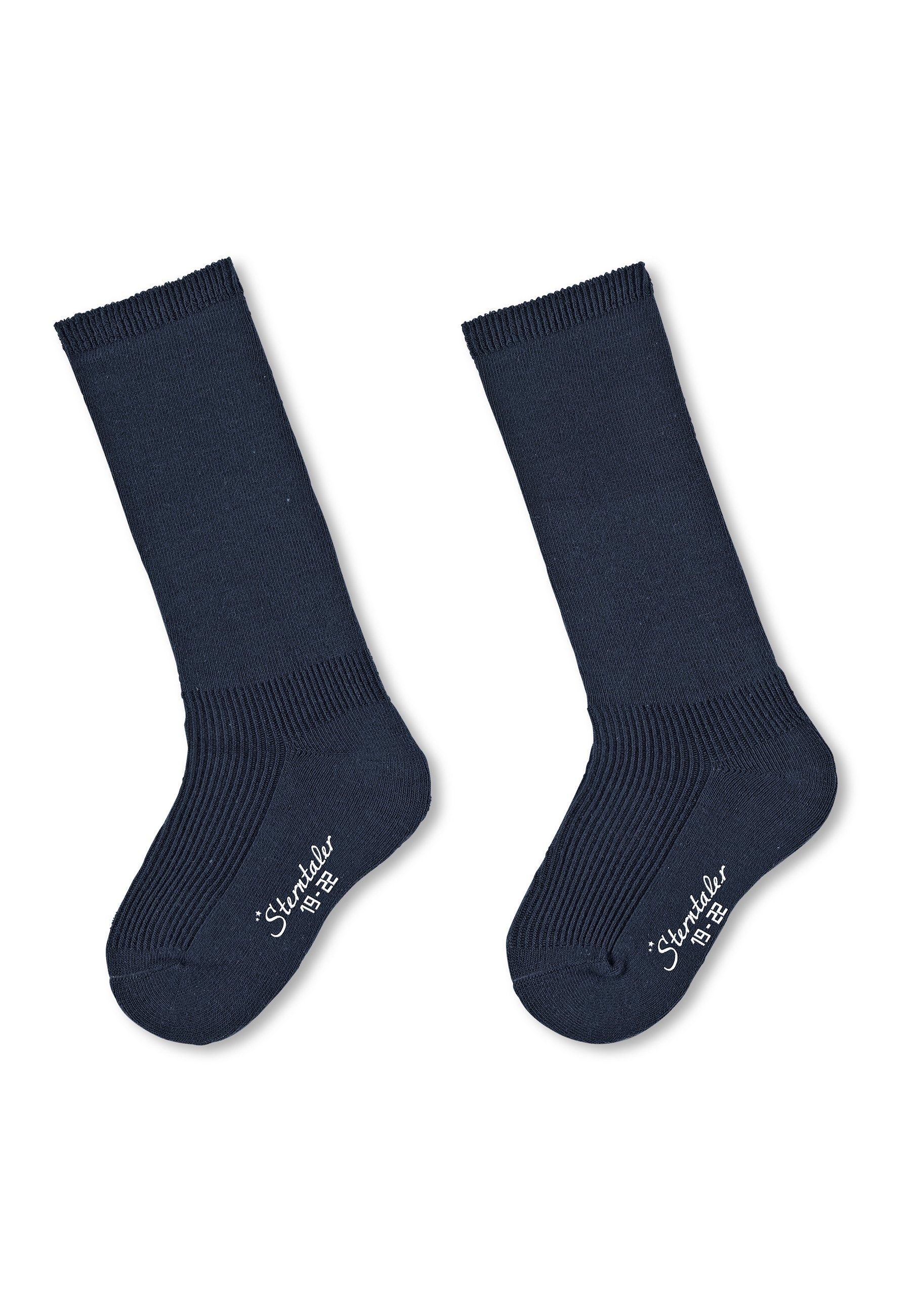 Sterntaler® Kniestrümpfe Kniestrümpfe 2er-Pack uni (2-Paar, Kinderkniestrümpfe mit Komfortbund, Winterstrümpfe für kalte Tage) Hohe Socken im Doppelpack, Strümpfe unifarbend