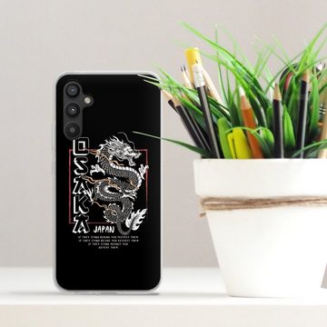 DeinDesign Handyhülle Japan Drache Meer Osaka Dragon, Samsung Galaxy A34 5G Silikon Hülle Bumper Case Handy Schutzhülle