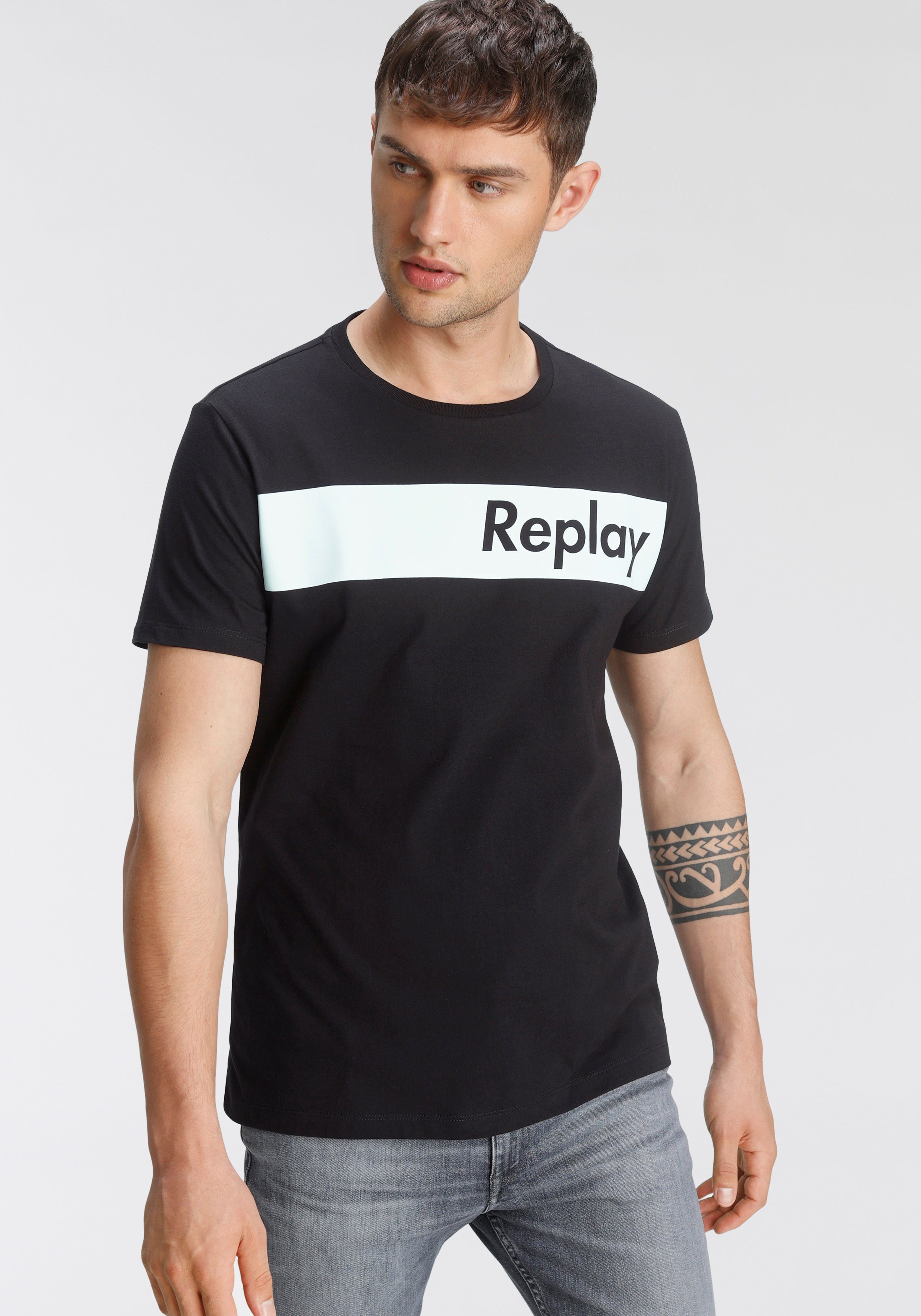 Replay T-Shirt mit Logoprint