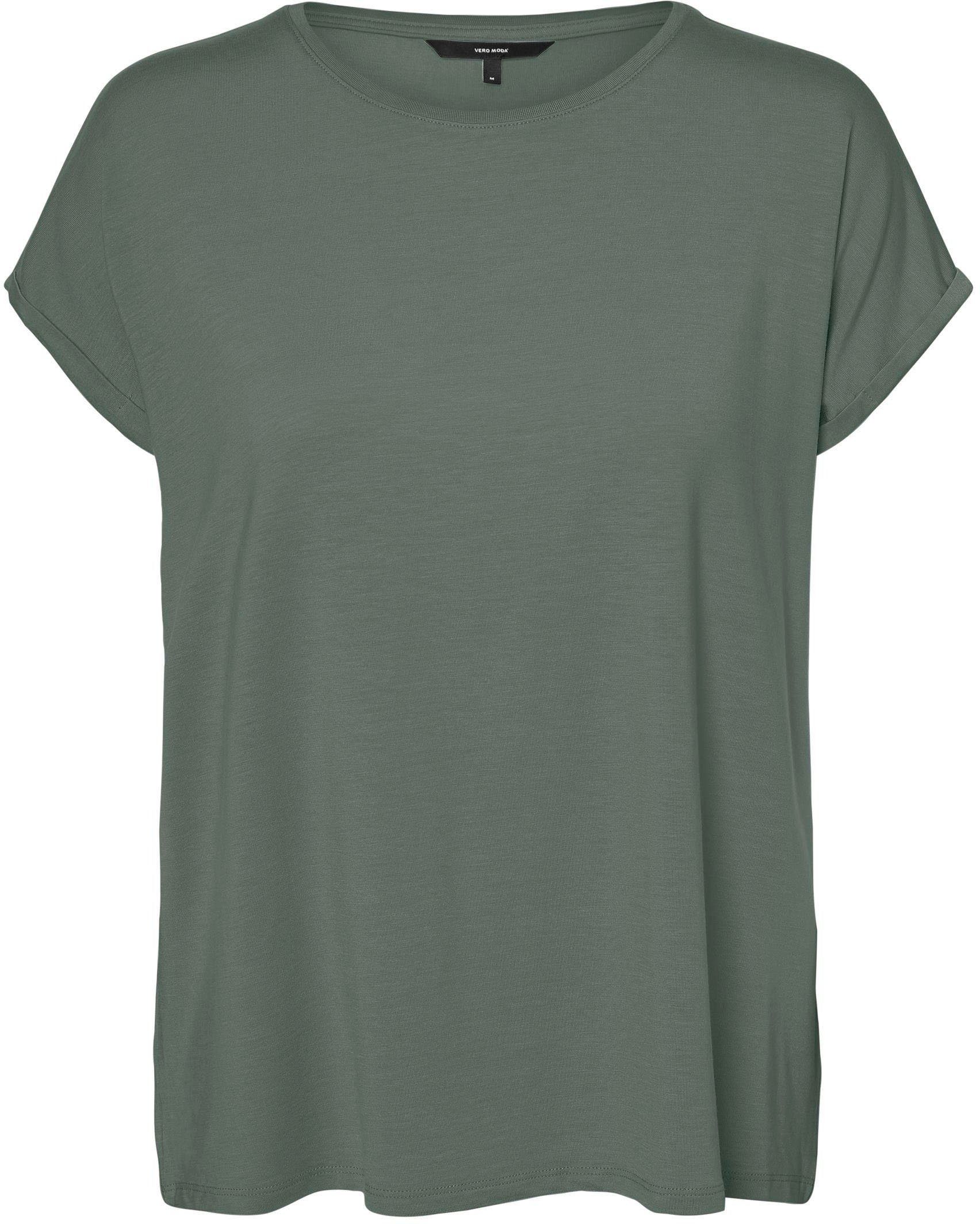 Vero Moda Rundhalsshirt VMAVA PLAIN SS Wreath TOP NOOS Laurel GAJRS