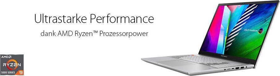 Asus Vivobook Pro 3050 GeForce OLED GB Zoll, 5800H, OLED-Display) M7600QE-L2007W cm/16 Ryzen SSD, AMD (40,6 7 Notebook RTX 16X 1000 Ti