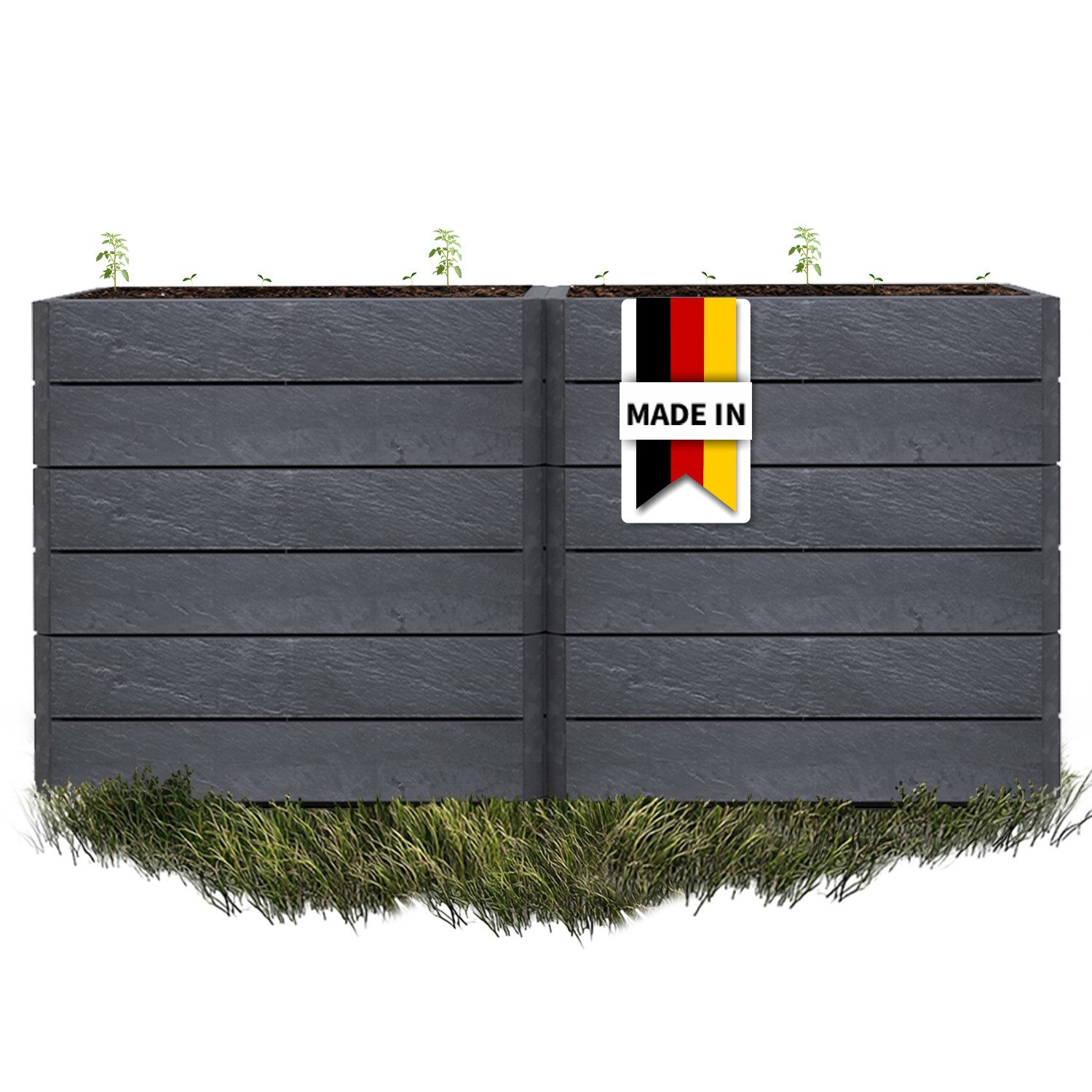 GARANTIA Hochbeet ERGO VARIO 2 Hochbeet Stone, inkl. FLORA Wassersparsystem