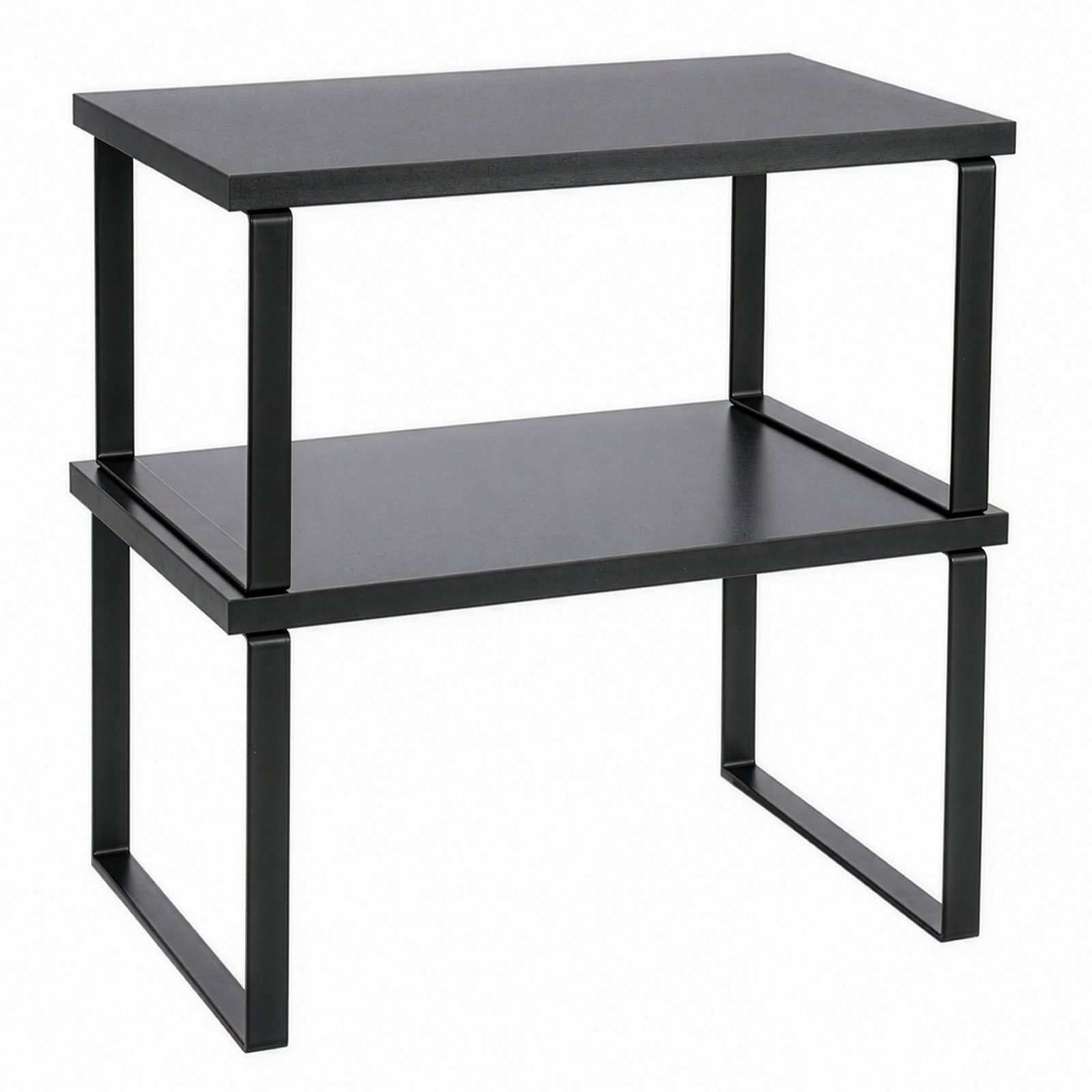Youyijia Gewürzregal Küchenschrank Organizer Set stapelbar Metall Holz Gewürzregal Küche