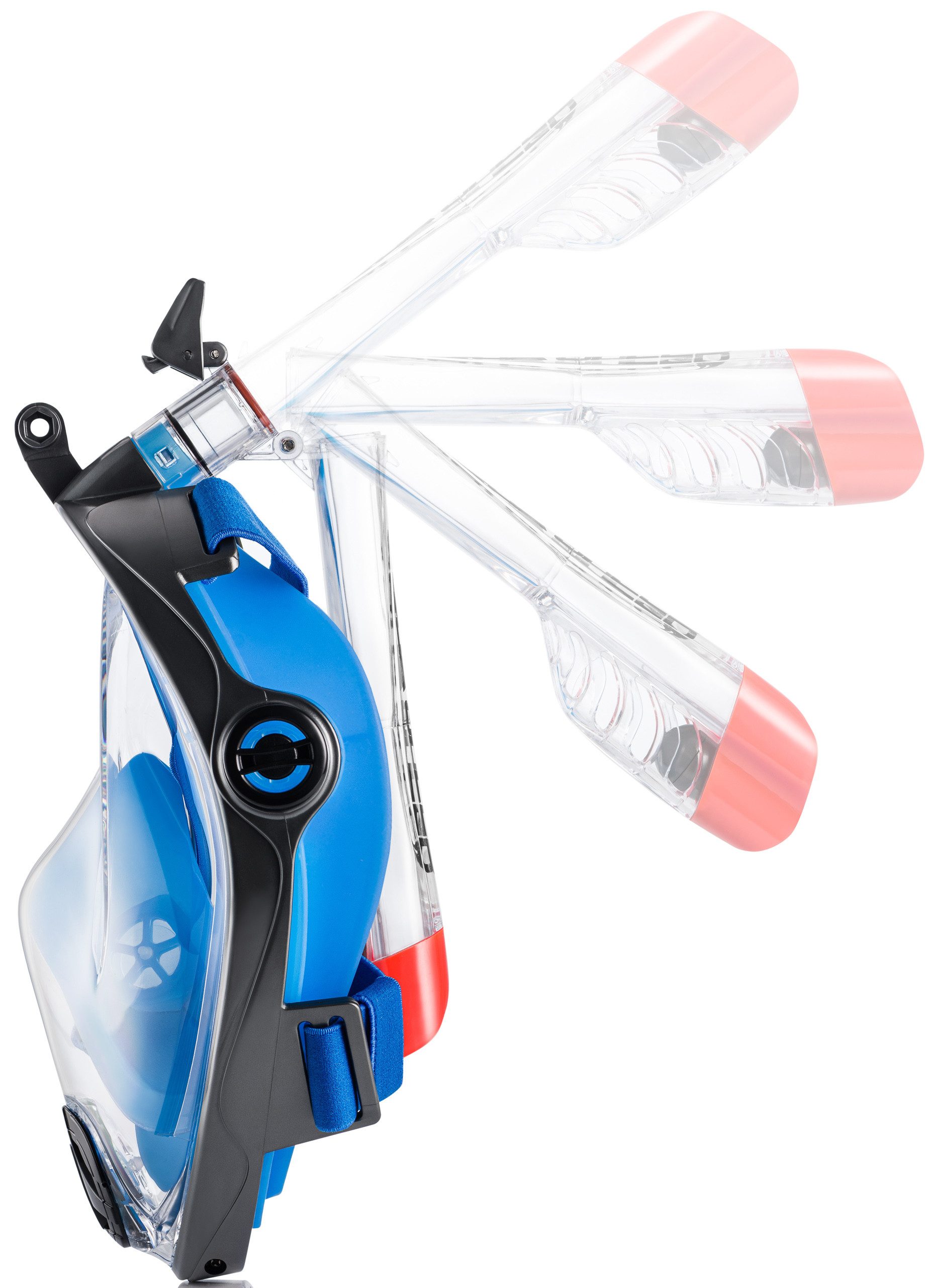 Aqua Speed Schnorchel Kinder 180° Panorama Full Face Schnorchelmaske + Mikrofaser Handtuch (Maske für Kinder, Full Face, Kinderschnorchel, Wassersport-Ausrüstung), Für Kindergrößen entwickelt – Passt perfekt auf kleinere Gesichter