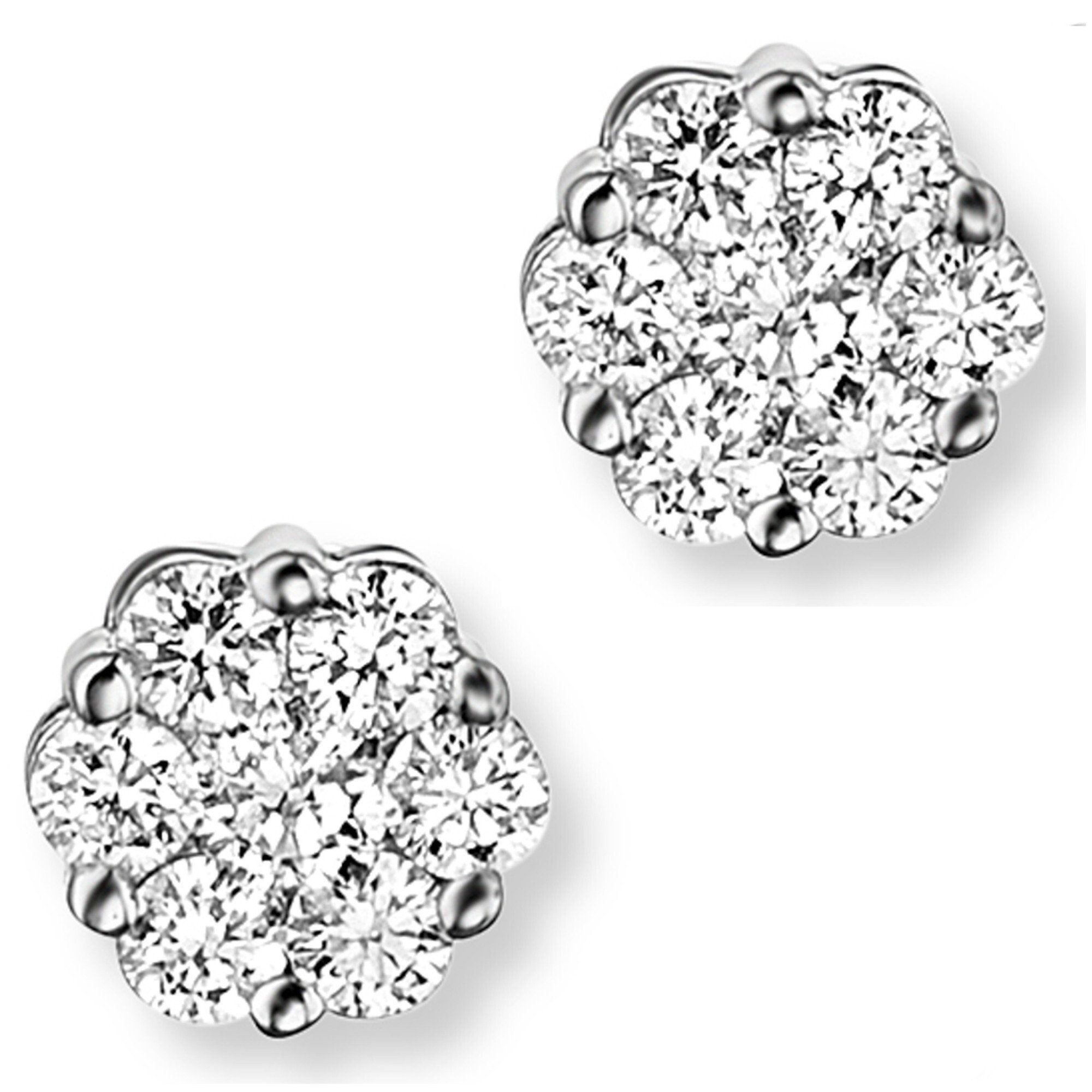 Paar Ohrhänger 0.25 ct Diamant Brillant Ohrringe Ohrstecker aus 585 Weißgold