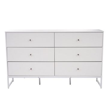 BlingBin Eckkommode Sideboard Schubladenschrank Aufbewahrungsschrank 150x40x90cm (1er Set, 1 St), Kommode mit 6 Schubladen, Ordnungsmöbel