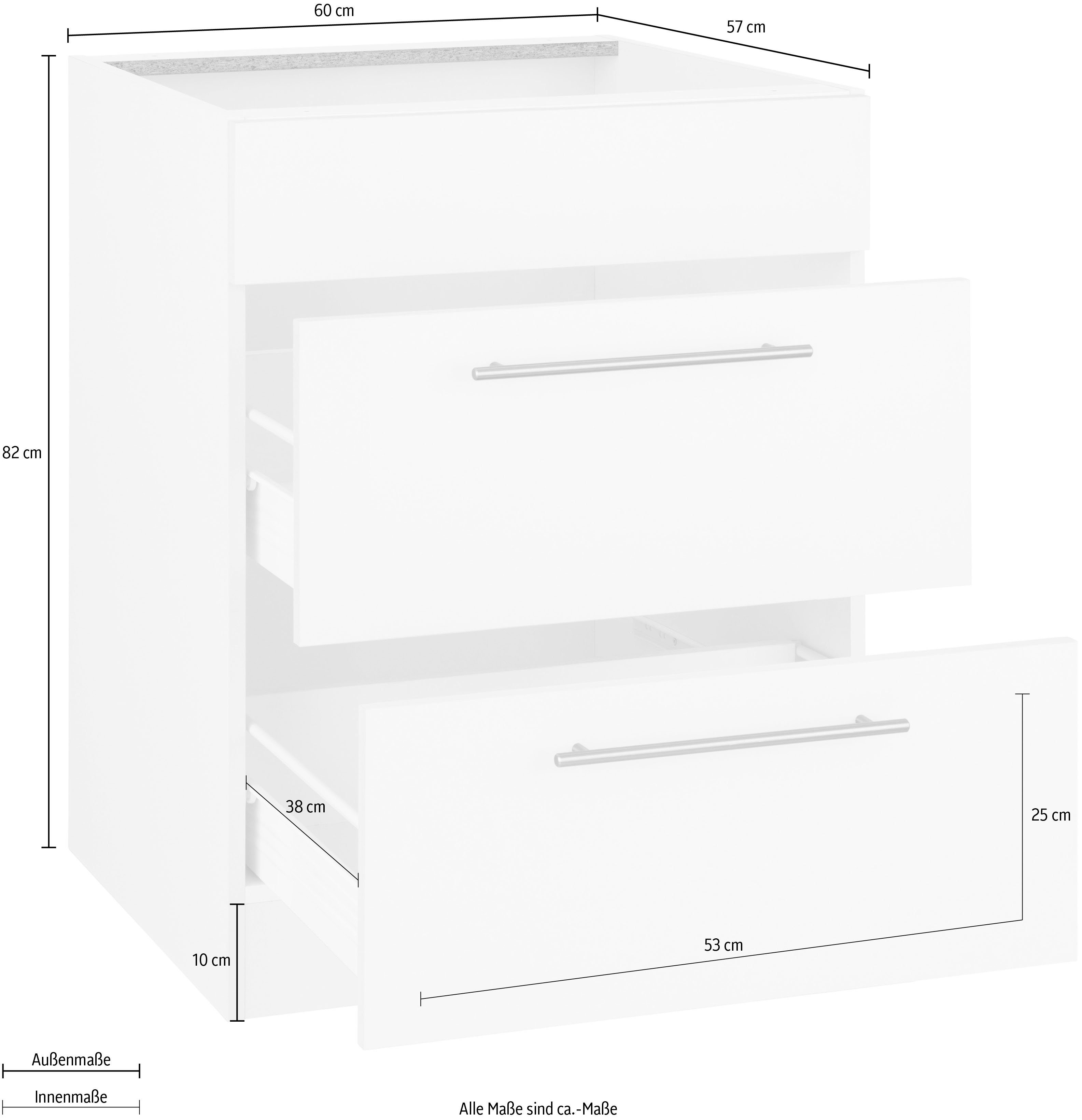 wiho Küchen Kochfeldumbauschrank Unna 60 cm breit, ohne Arbeitsplatte