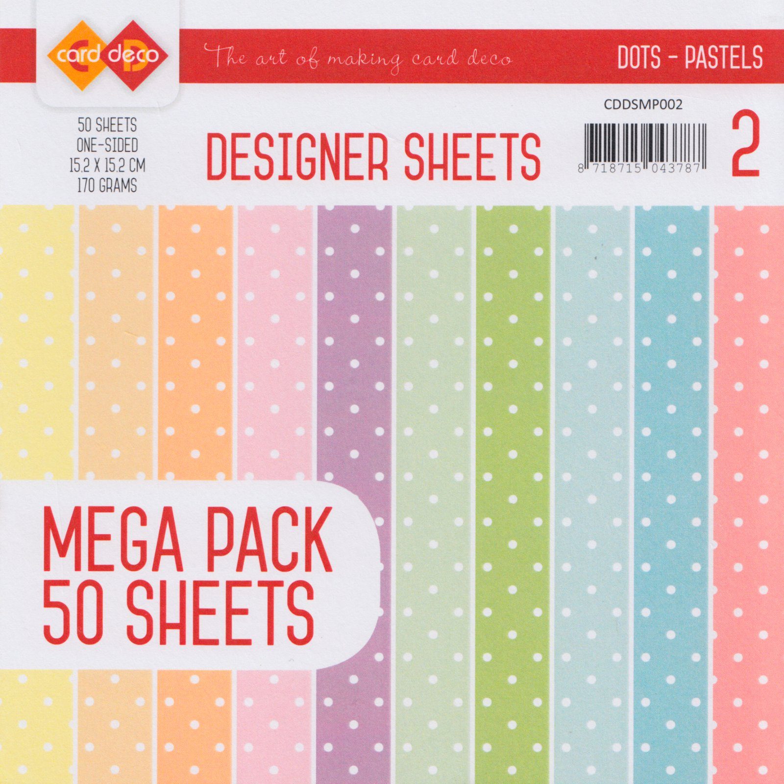 FINDit Motivpapier Pünktchen Pastell, 50 Blatt