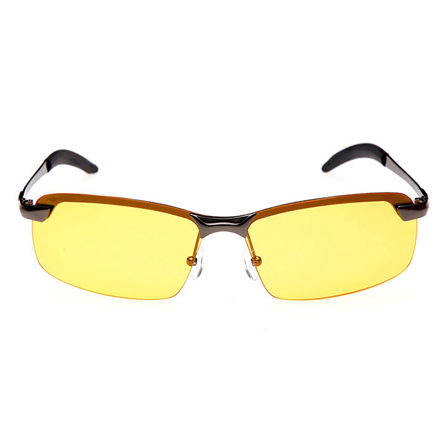 yozhiqu Brille HD-Nachtsichtbrille polarisiert, Antireflexbrille mit Metallrahmen, Unisex, ideal zum Radfahren, Skaten, Wandern und Bergsteigen.