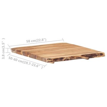 vidaXL Tischplatte Tischplatte Massivholz Akazie 58x(50-60)x3,8 cm (1 St)
