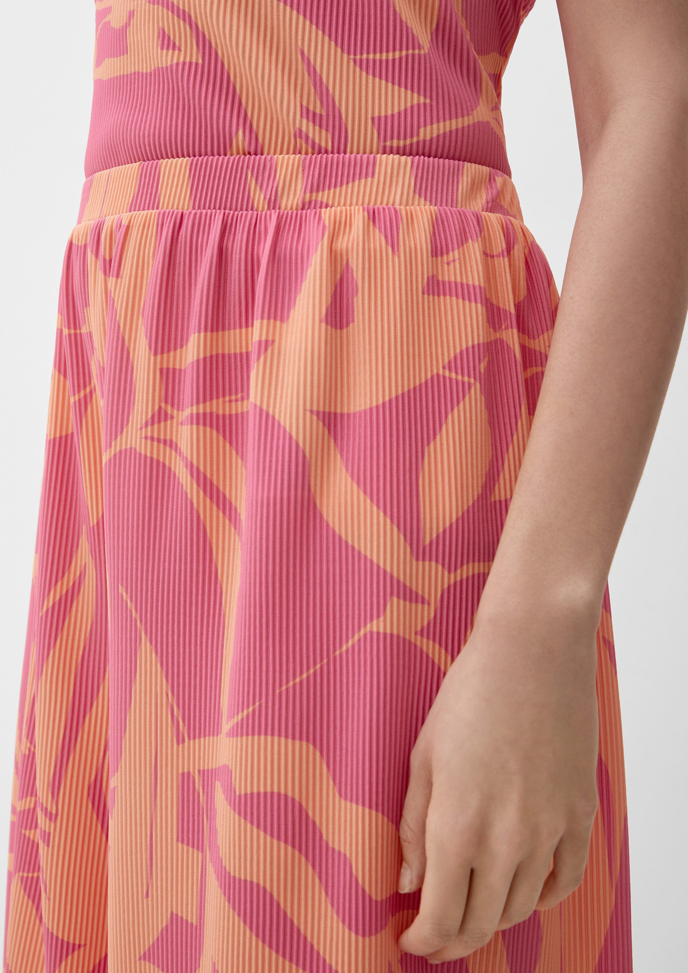 s.Oliver Culotte Hose Culotte mit Plisseéfalten