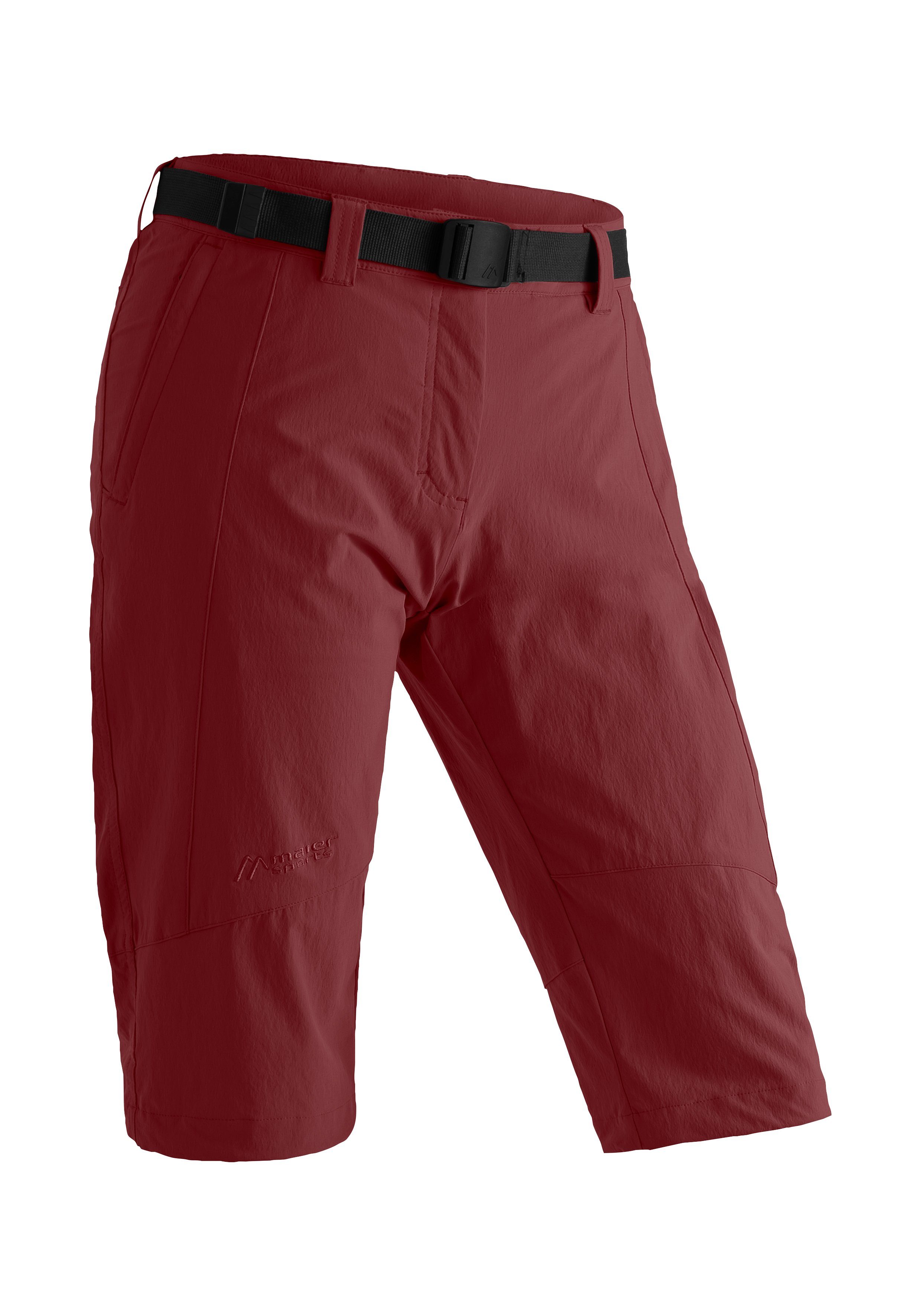 Maier Sports Caprihose Kluane Damen Shorts, kurze Wanderhose, Outdoorhose mit 2 Taschen, Regular Fit