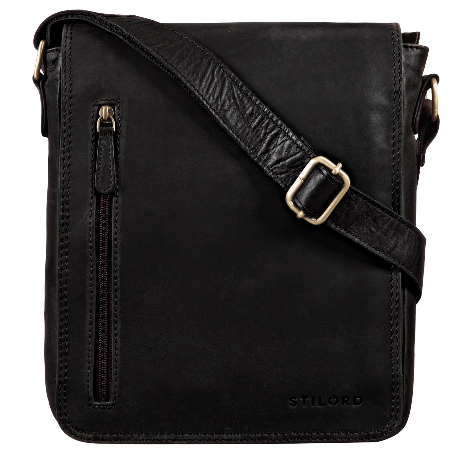 STILORD Schultertasche "Will" Umhängetasche Leder Männer