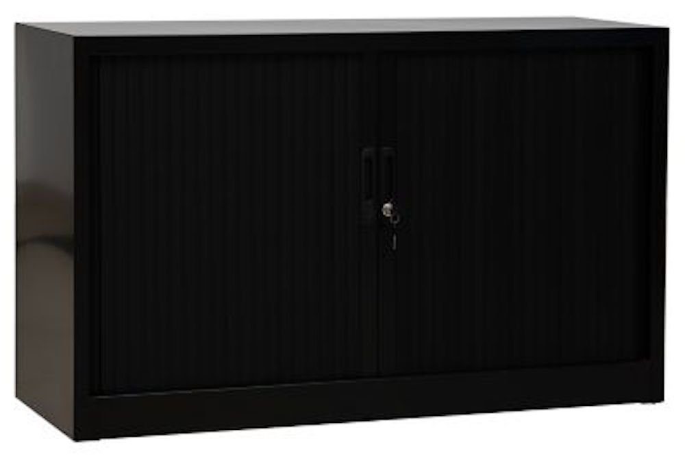 Rollladenschrank HxBxT Rollladenschrank Grau Schwarz Weasel, Ordernhöhen, PROREGAL® 75x120x46cm, 2