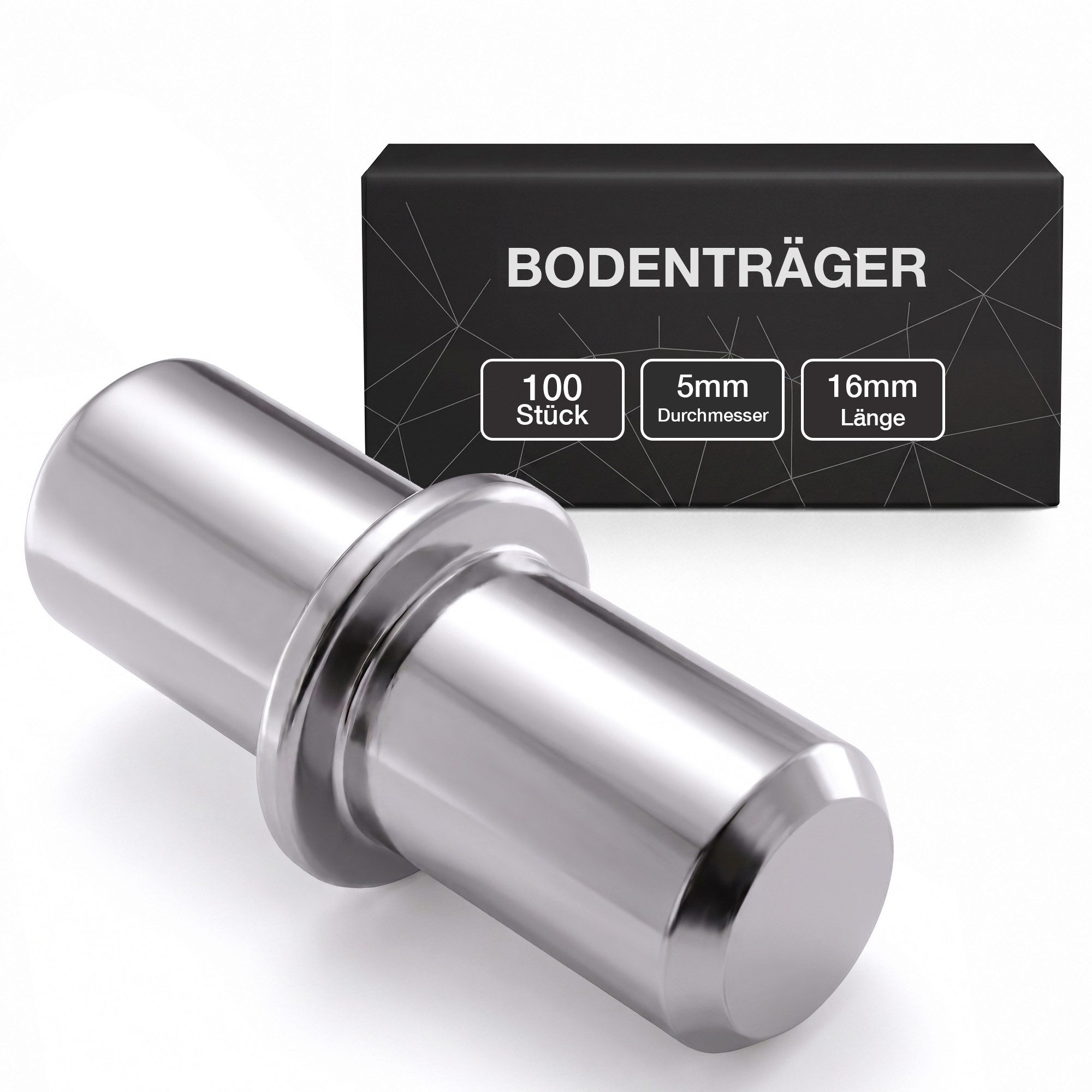 K-Möbel Wandregalhalter Bodenträger, Set 100-tlg., Für Glasboden und viel mehr
