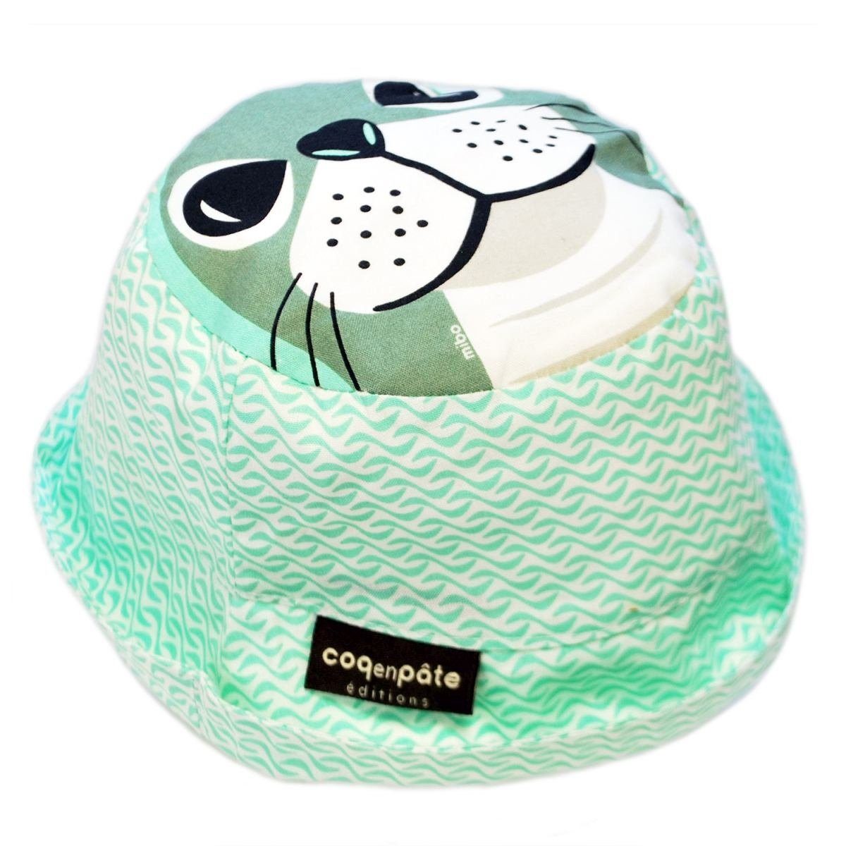 COQ EN PATE Sonnenhut Farbenfroher Kinder-Hut mit Tiermotiven und Mustern Sonnenschutz Robbe - Größe: L