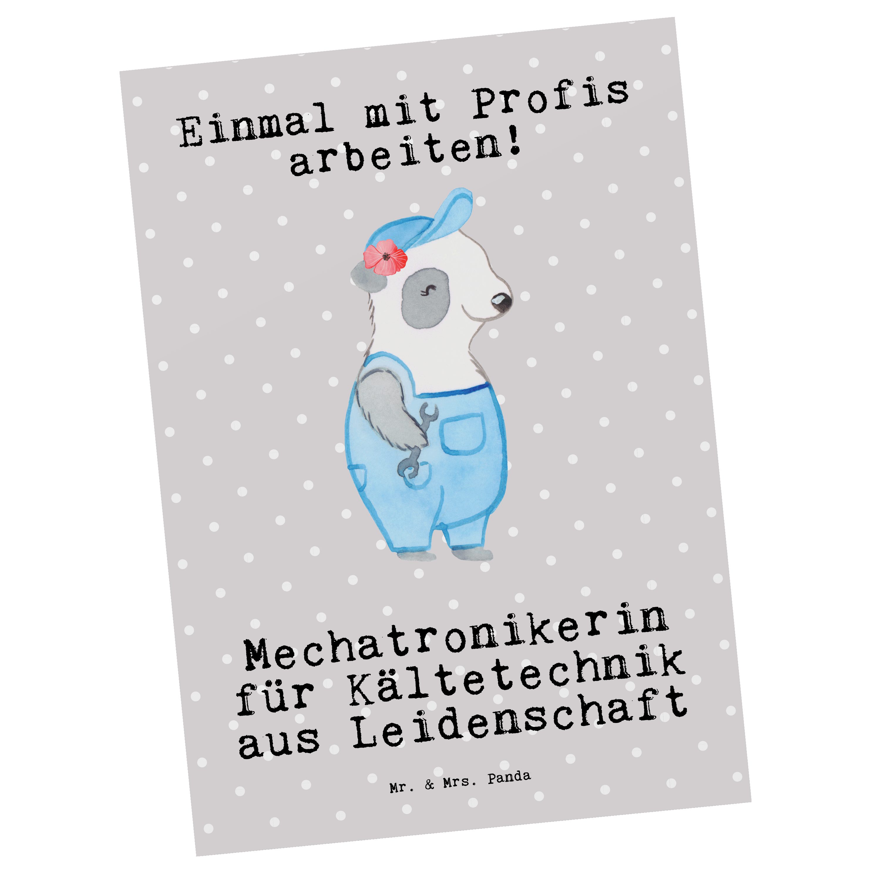 Ge Leidenschaft Mechatronikerin - Pastell aus Panda Mrs. - & Grau Kältetechnik Mr. für Postkarte