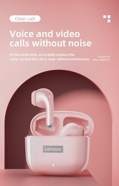 Lenovo LP40 Pro mit Touch-Steuerung Bluetooth-Kopfhörer (True Wireless, Siri, Google Assistant, Bluetooth 5.1, kabellos, Stereo Ohrhörer mit 250 mAh Kopfhörer-Ladehülle - Schwarz)