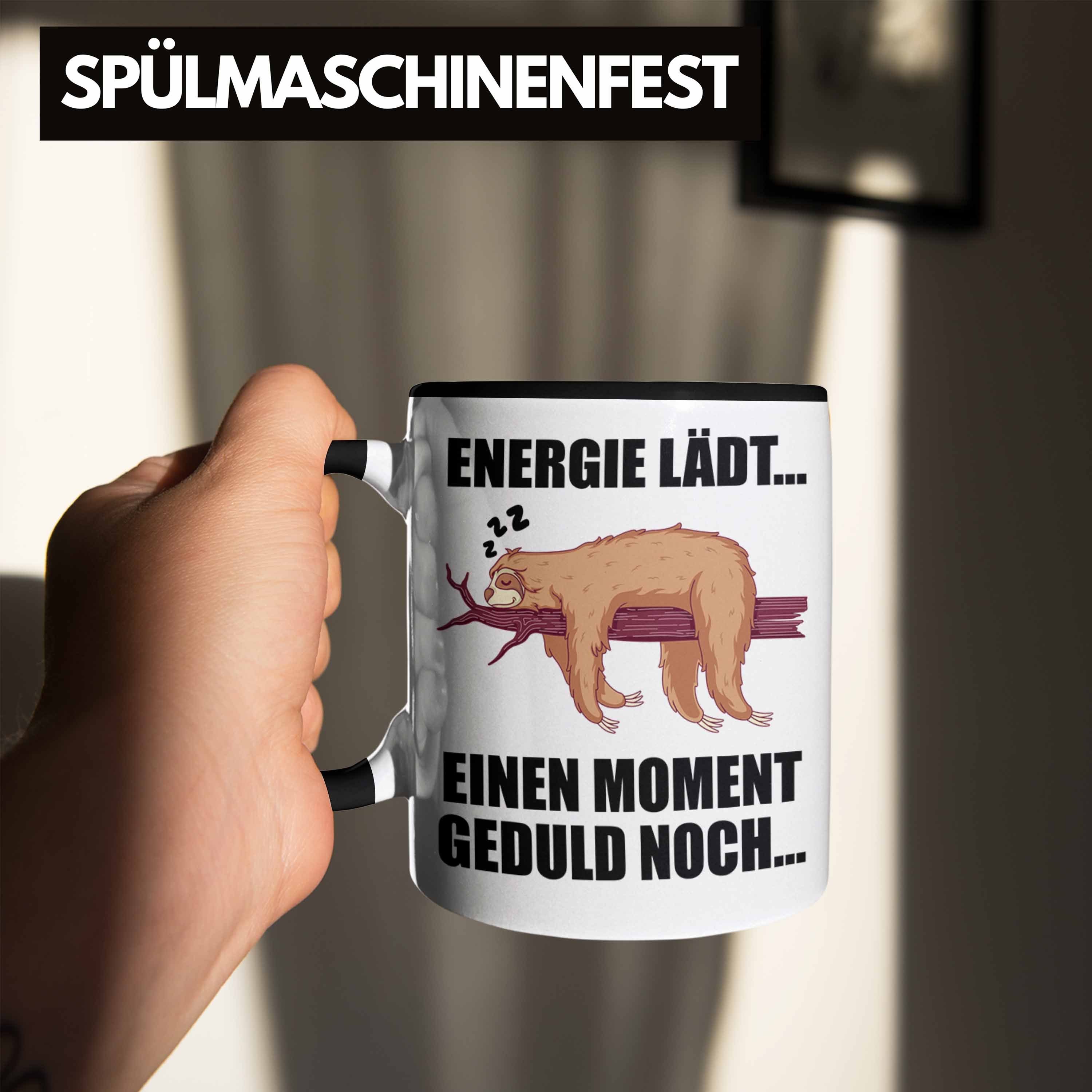 Trendation Tasse Trendation Faultier Arbeitskollege Männer Frauen Schwarz Tasse Spruch mit Kollege Kaffeetasse Geschenk 