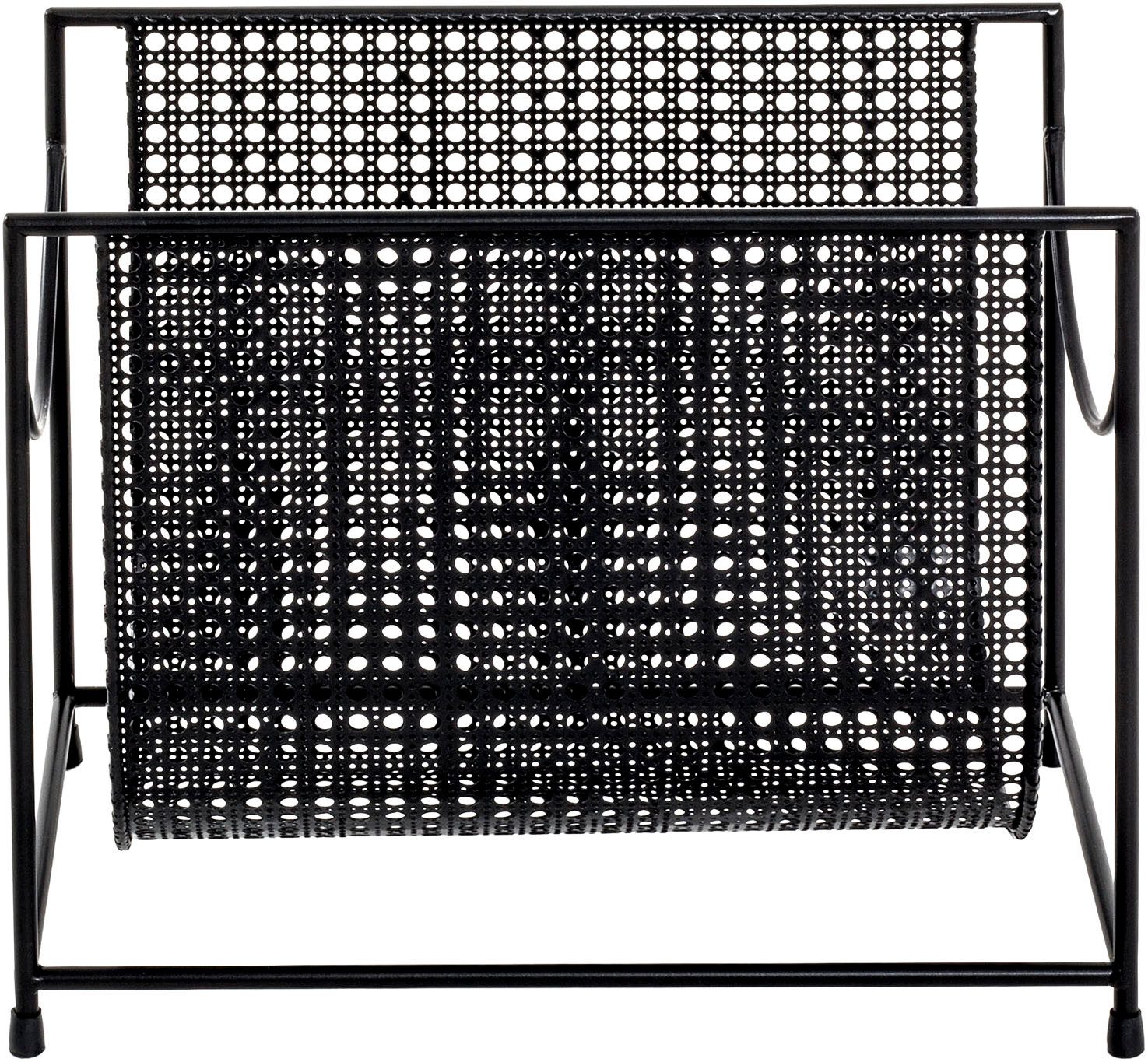 HAKU Zeitungsständer Zeitschriftenhalter, Zeitschriftenständer, rechteckig - aus Metall 0 - B/T/H 37/22/30 cm – Bild 4 von 5