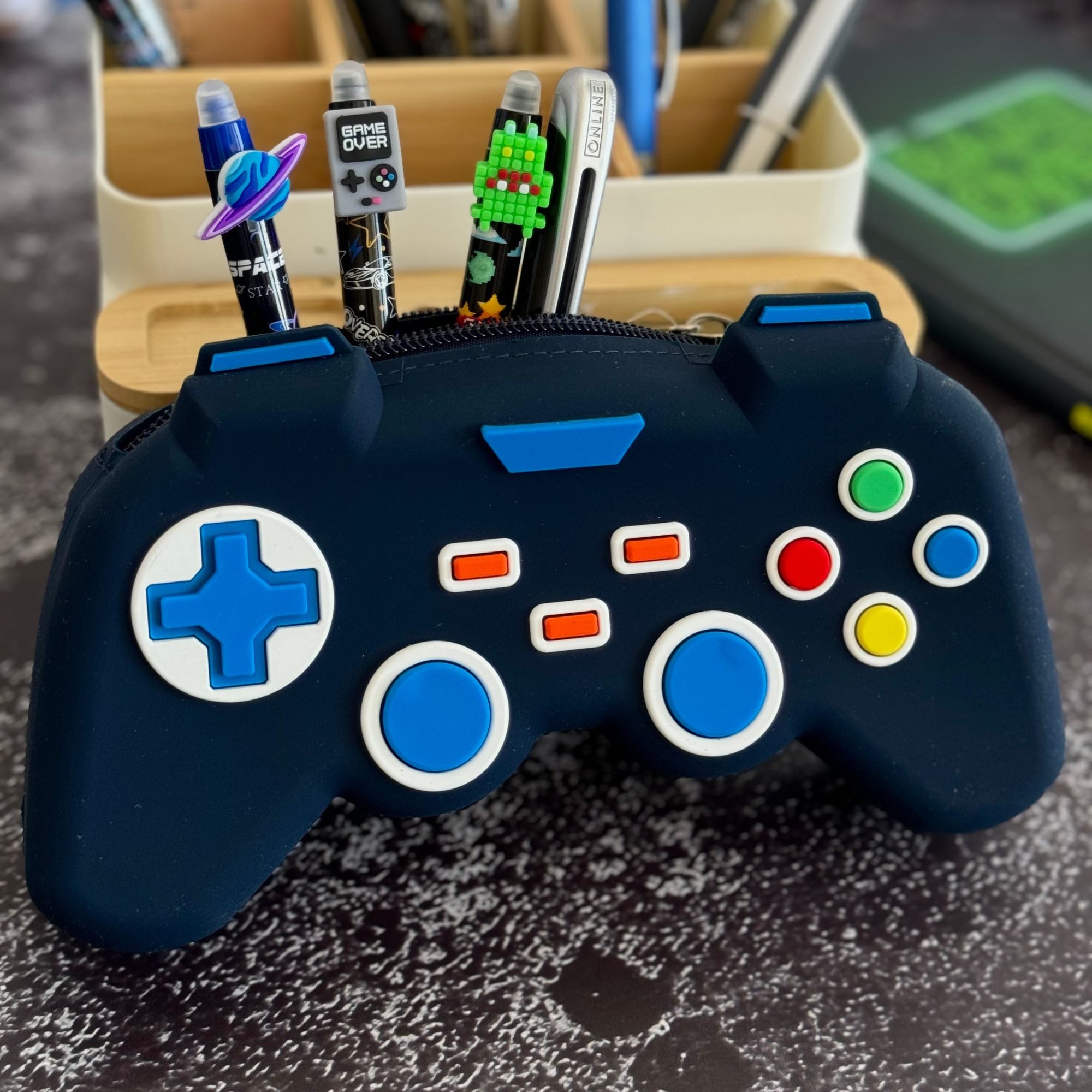 Online Pen Federmäppchen Schlamperbox Gaming, (Controller-Design für Jungen und Mädchen), Schlampermäppchen mit einem großem Fach