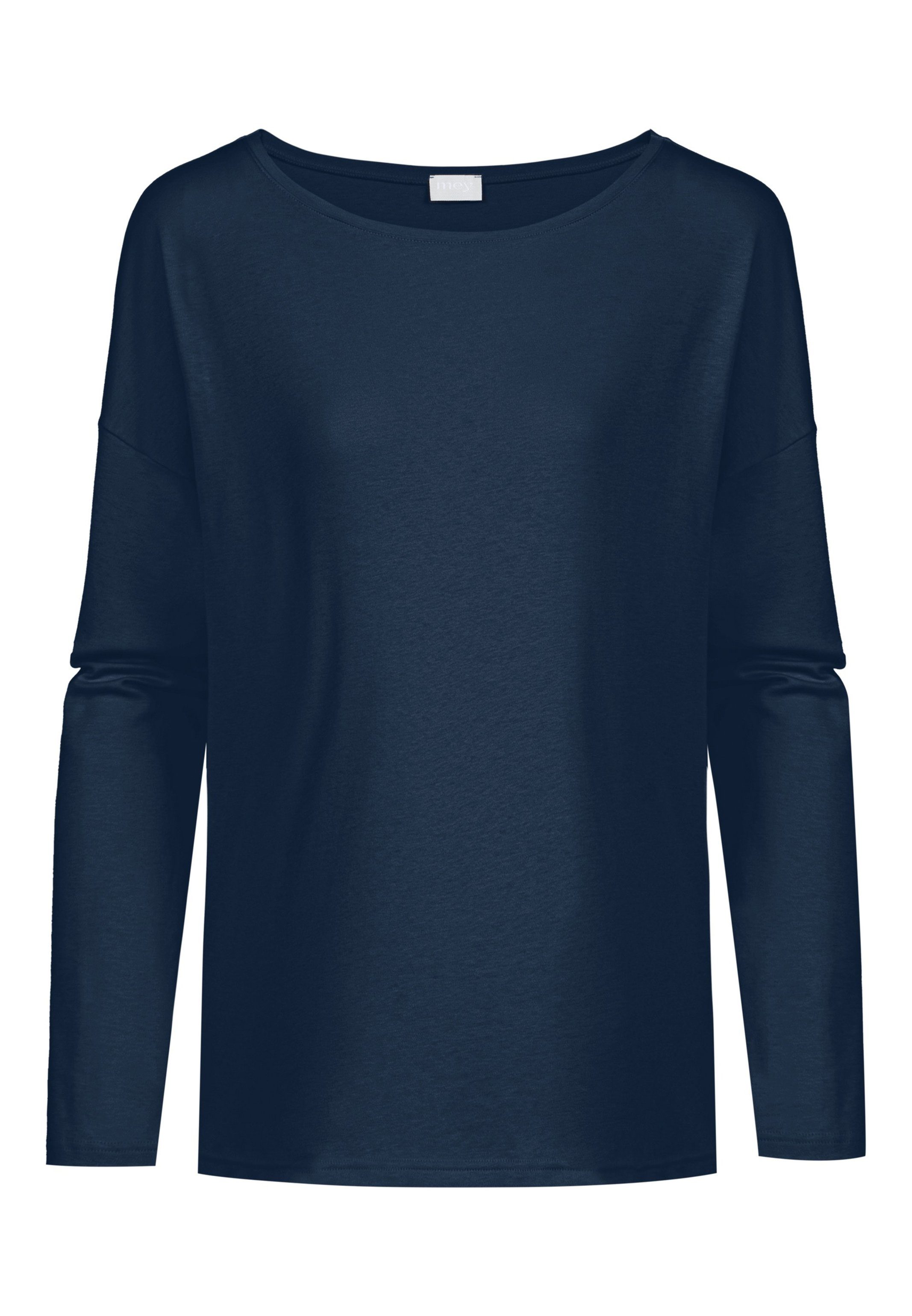 shadow Mey - Langarm-Shirt (1-tlg) Schlafanzug mit deep Pyjamaoberteil U-Boot-Ausschnitt Oberteil Tessie