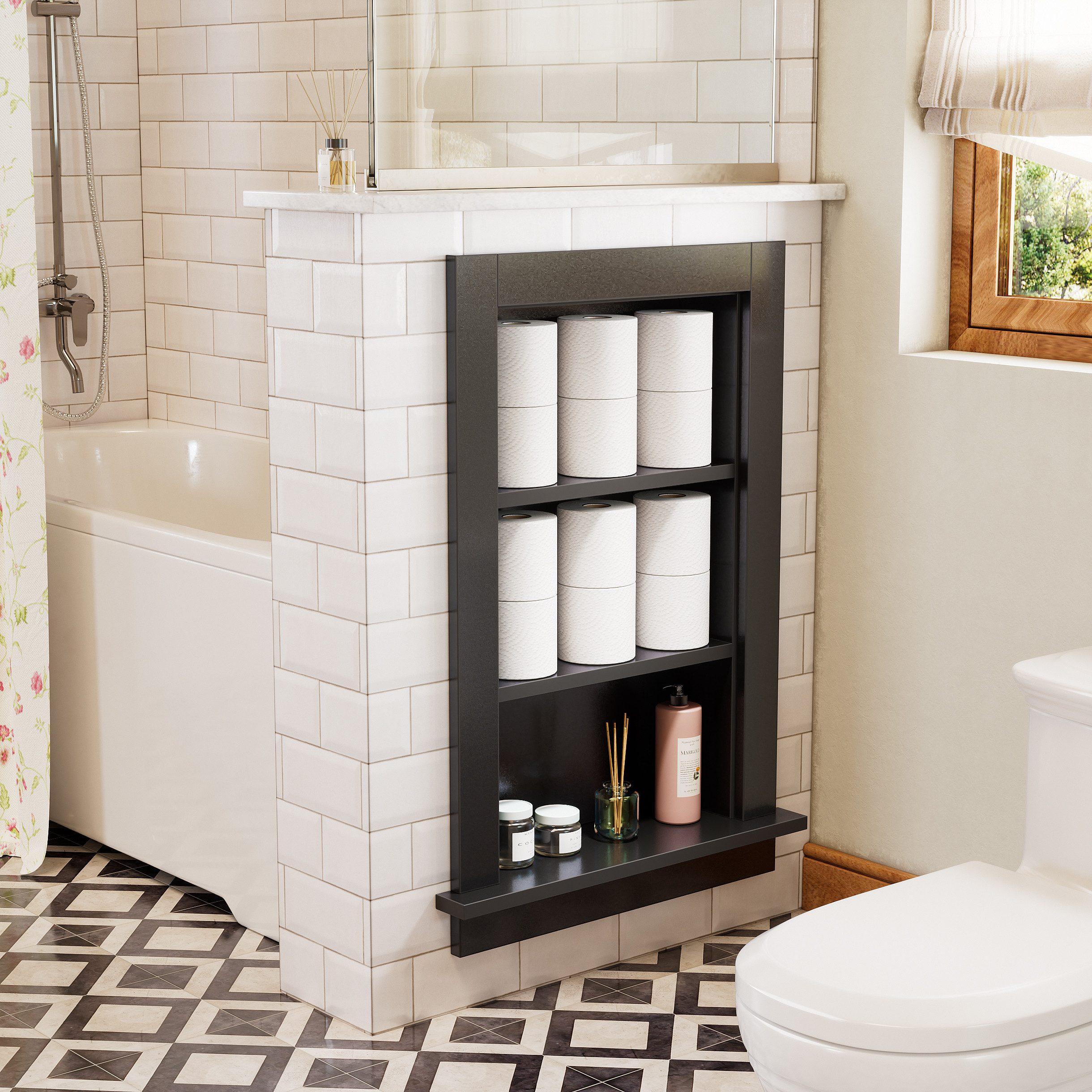 TWSOUL Duschwand Wandnische Duschnische mit Rahmen günstig online kaufen