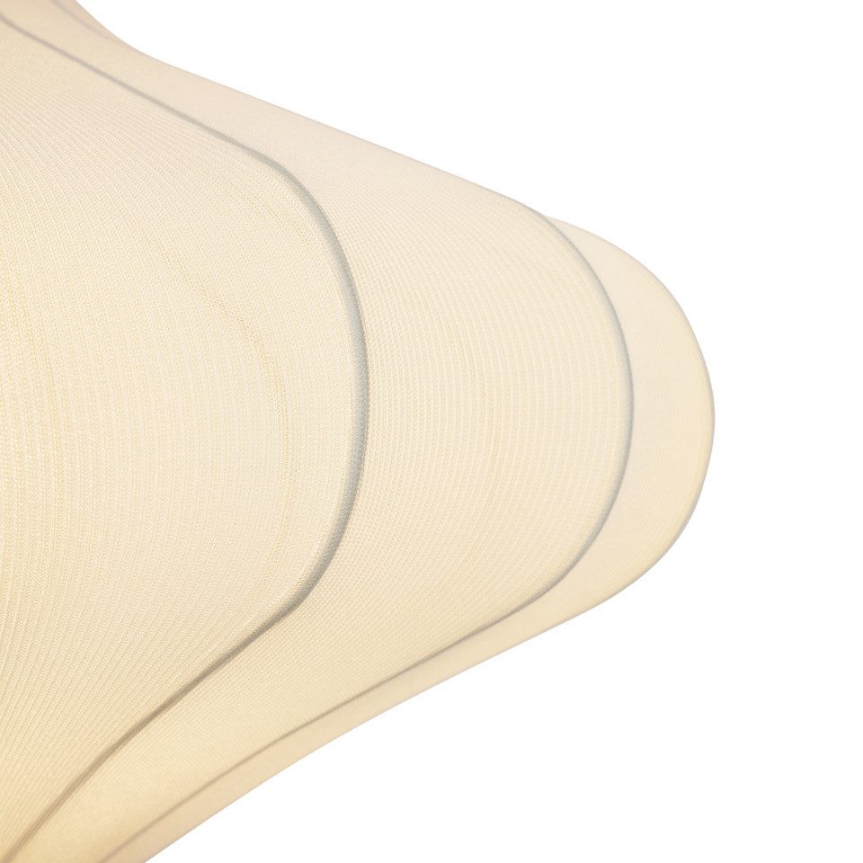 Qazqa Pendelleuchte Plu, ohne Leuchtmittel, Extra-Warmweiß, QAZQA Hängeleuchte, e27, Crème, Textil, Japandi