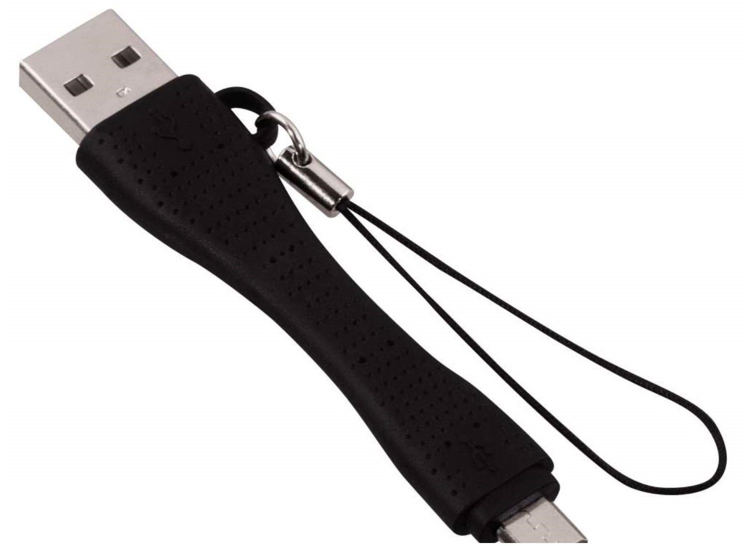 Hama 6cm Lade-Kabel Kurz Daten-Kabel Micro-USB Adapter Smartphone-Kabel, Micro-USB, USB, Kurz