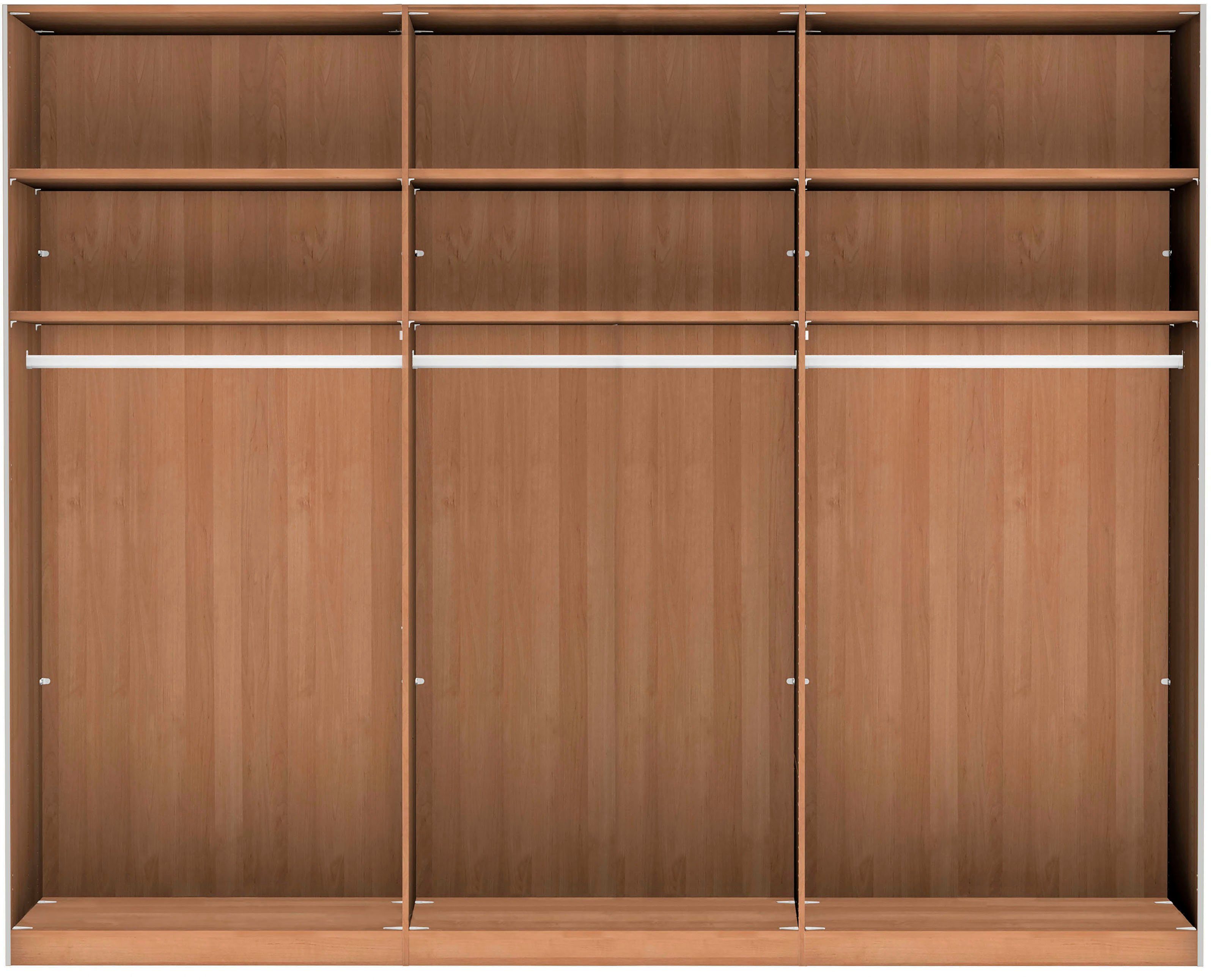 WIEMANN Schwebetürenschrank Cardiff mit massiven Holztüren und Glas