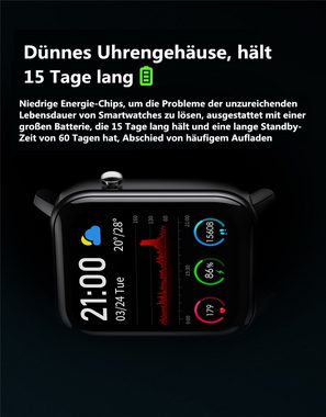 Insma Smartwatch (1,4 Zoll), Multisonsor IP67 Wasserdicht