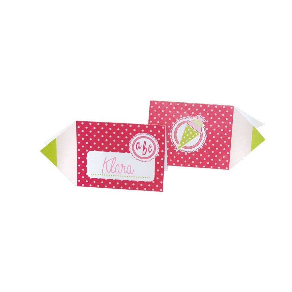 Roth Schultüte Roth Tischkarten "Hurra 1. Klasse" Stift Mädchen, Verschluss