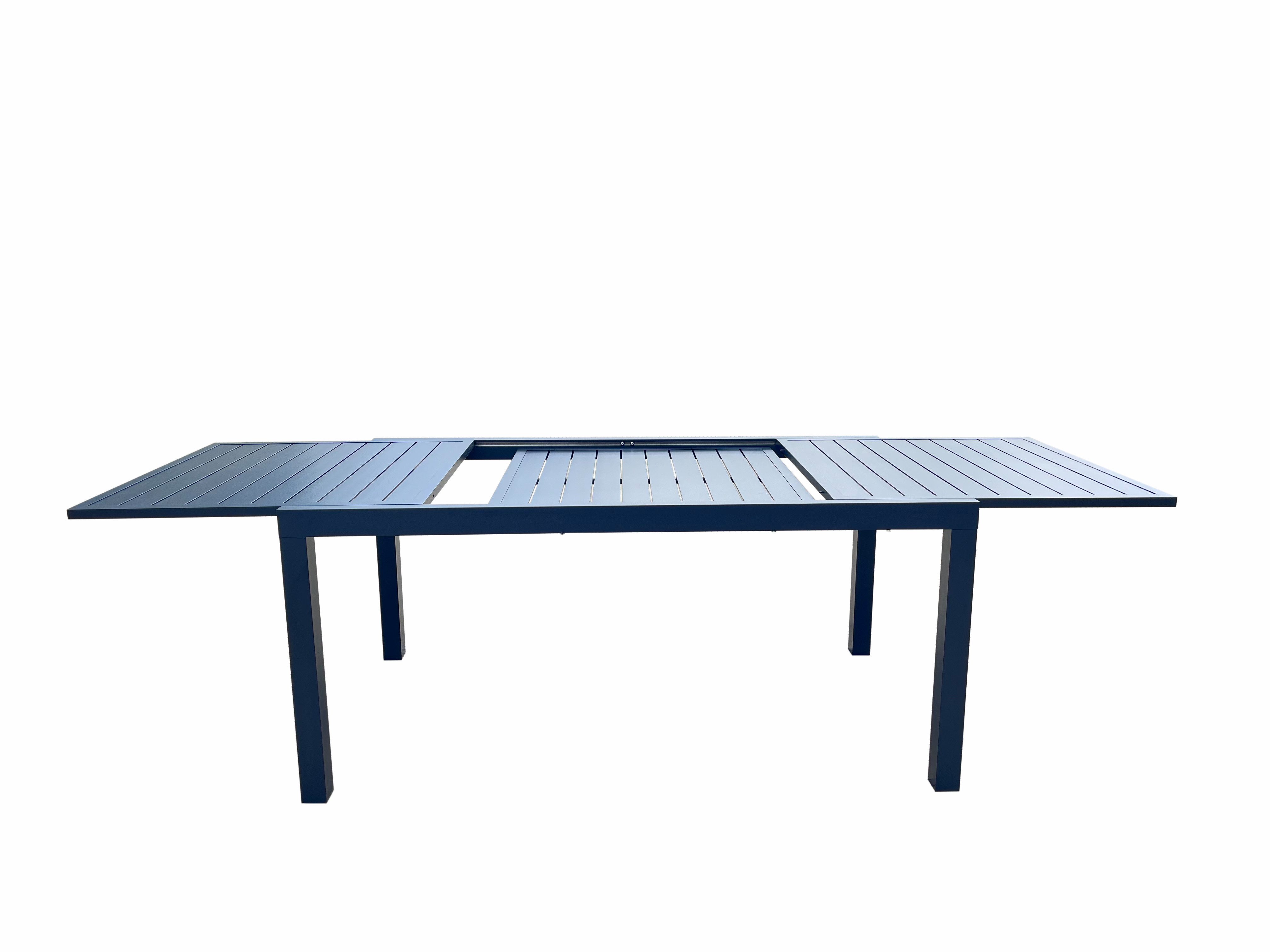 Gardissimo Gartentisch Leaf XL Ausziehtisch für 6 bis 10 Personen ausziehbar Aluminium (Tisch, 1 Tisch), wetterfest pflegleicht erweiterbar von 160 auf 240 cm