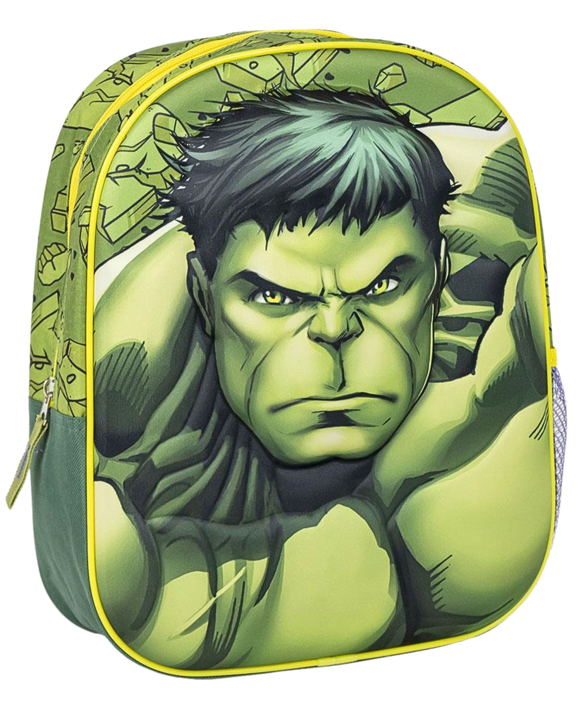 MARVEL Kindergartentasche HULK, 3D Kinder-Rucksack 31x25x10 cm