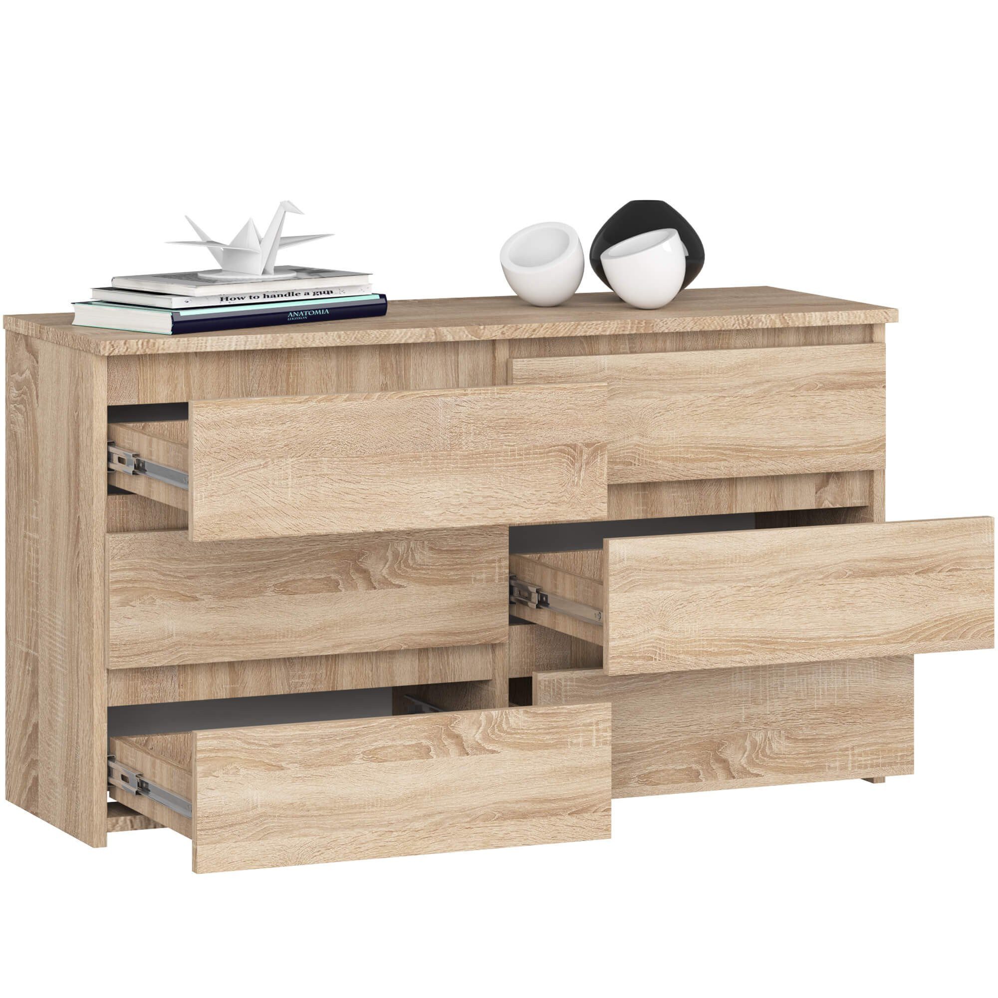 Raumhirsch Furniture Kommode Elegante Kommode mit 6 Schubladen - Pflegeleicht im Design - Sideboard, (viele Farbvarianten - Maße: 100 x 57 x 35 cm) - Hochwertig & stabil