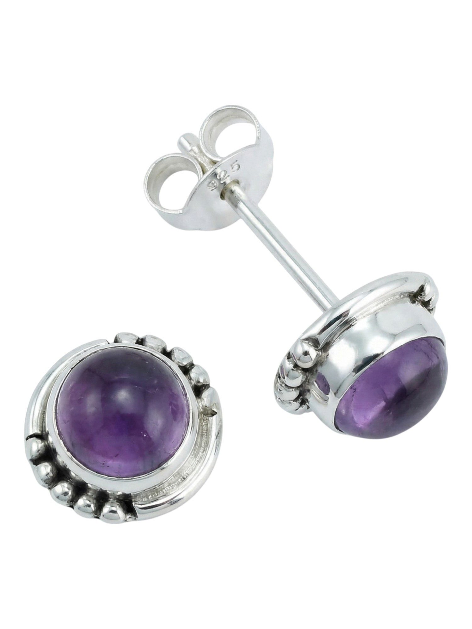 Paar Ohrstecker BAOLI aus 925 Silber mit Amethyst