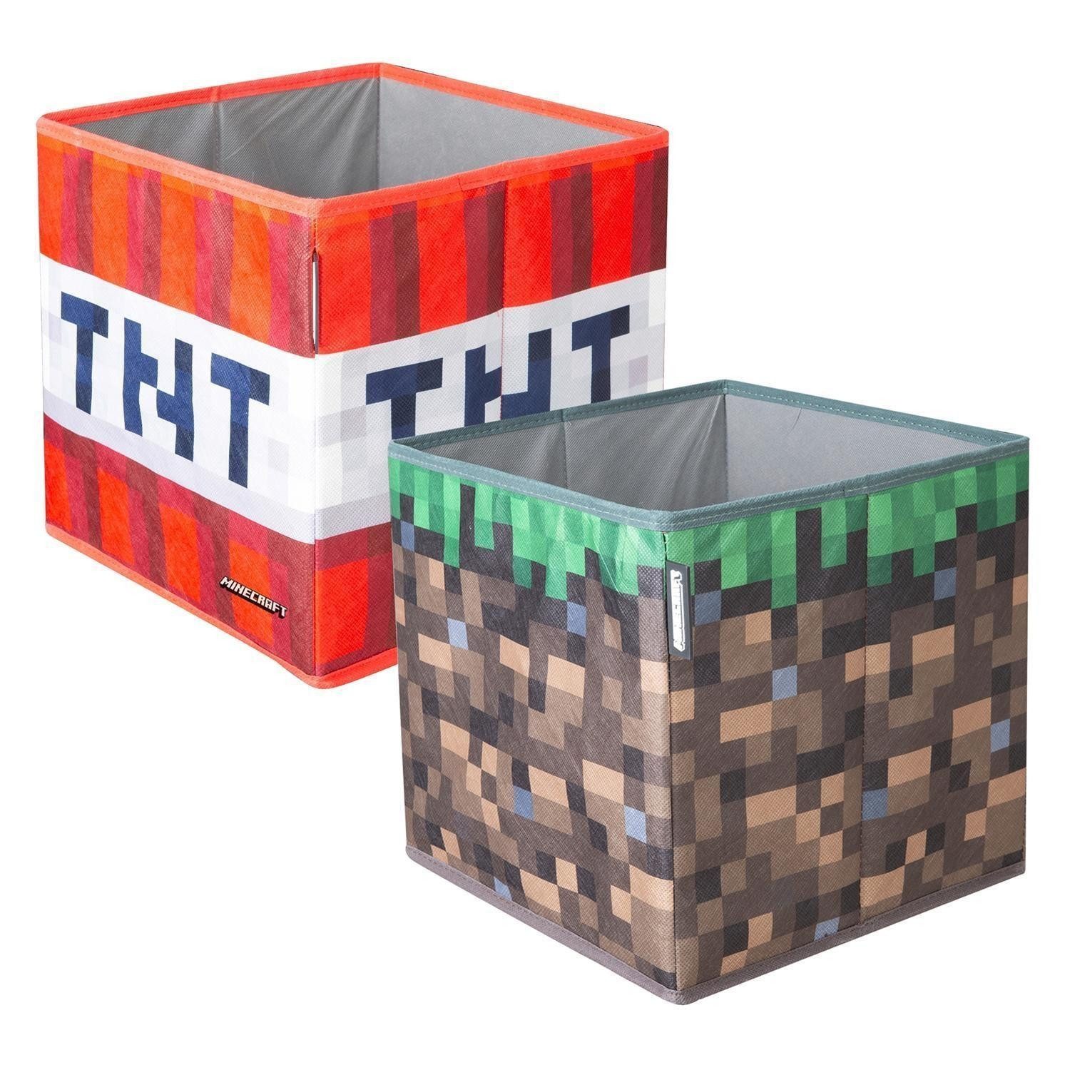 Aufbewahrungsbox 2er Set MINECRAFT, Mehrfarbig, Stoff, günstig online kaufen