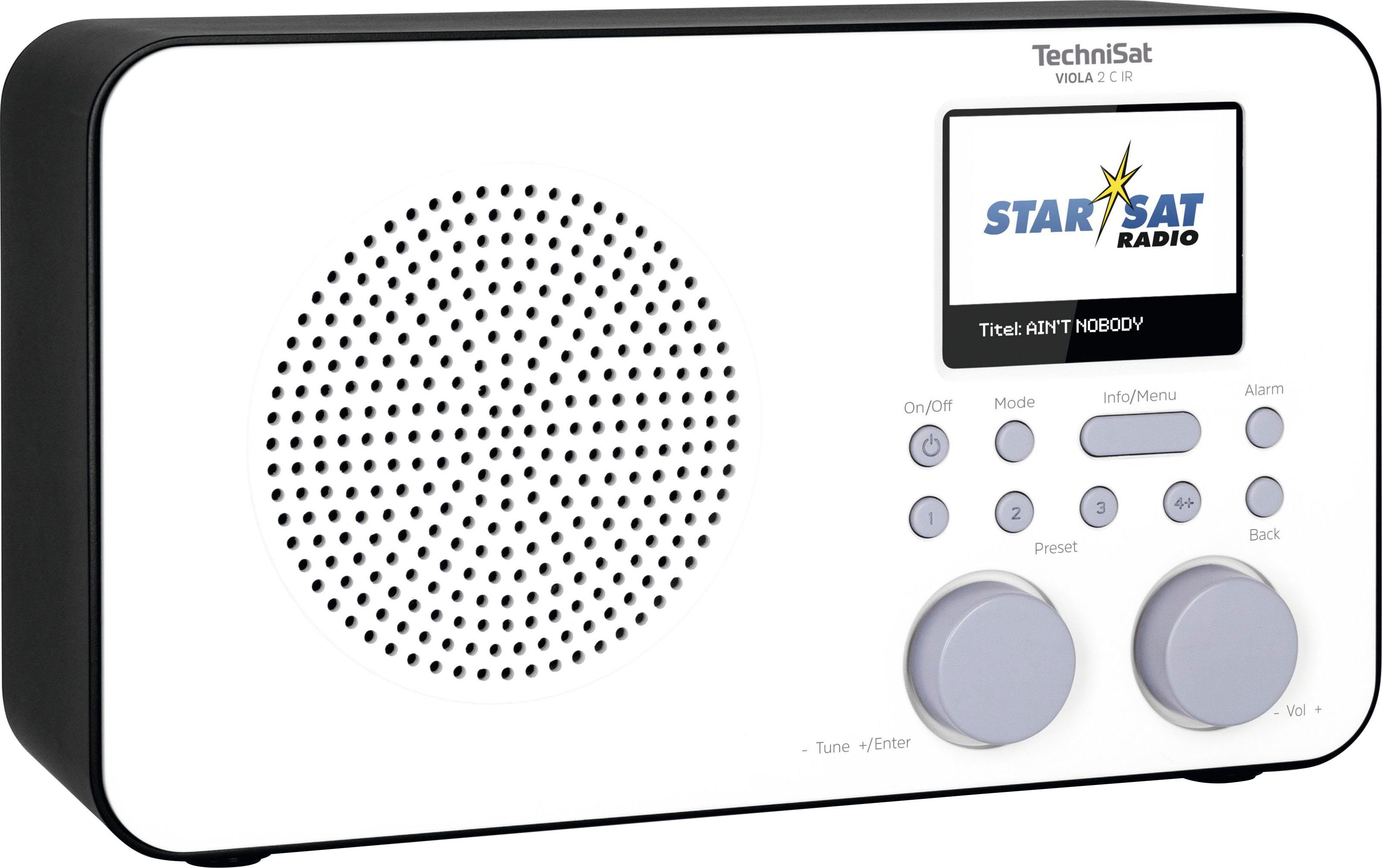 TechniSat VIOLA 2 C IR Tragbares Internet-Radio (Digitalradio (DAB),  Internetradio, UKW mit RDS, mit DAB+, Farbdisplay, Akku), DAB+,  Internetradio, RDS-Tuner