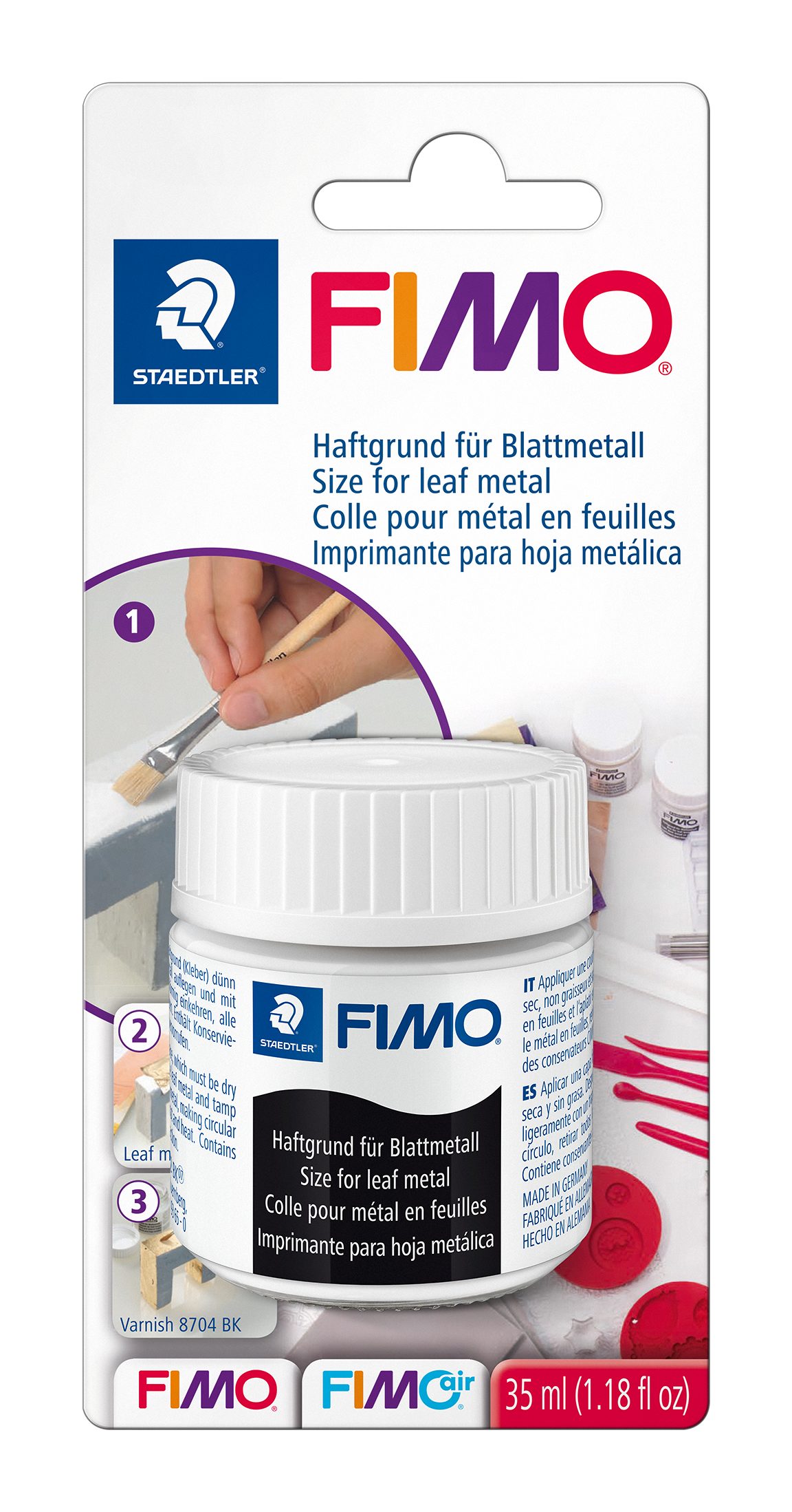 STAEDTLER Bastelnaturmaterial STAEDTLER® 8782 BK Zubehör Fimo Blattmetall Haftgrund