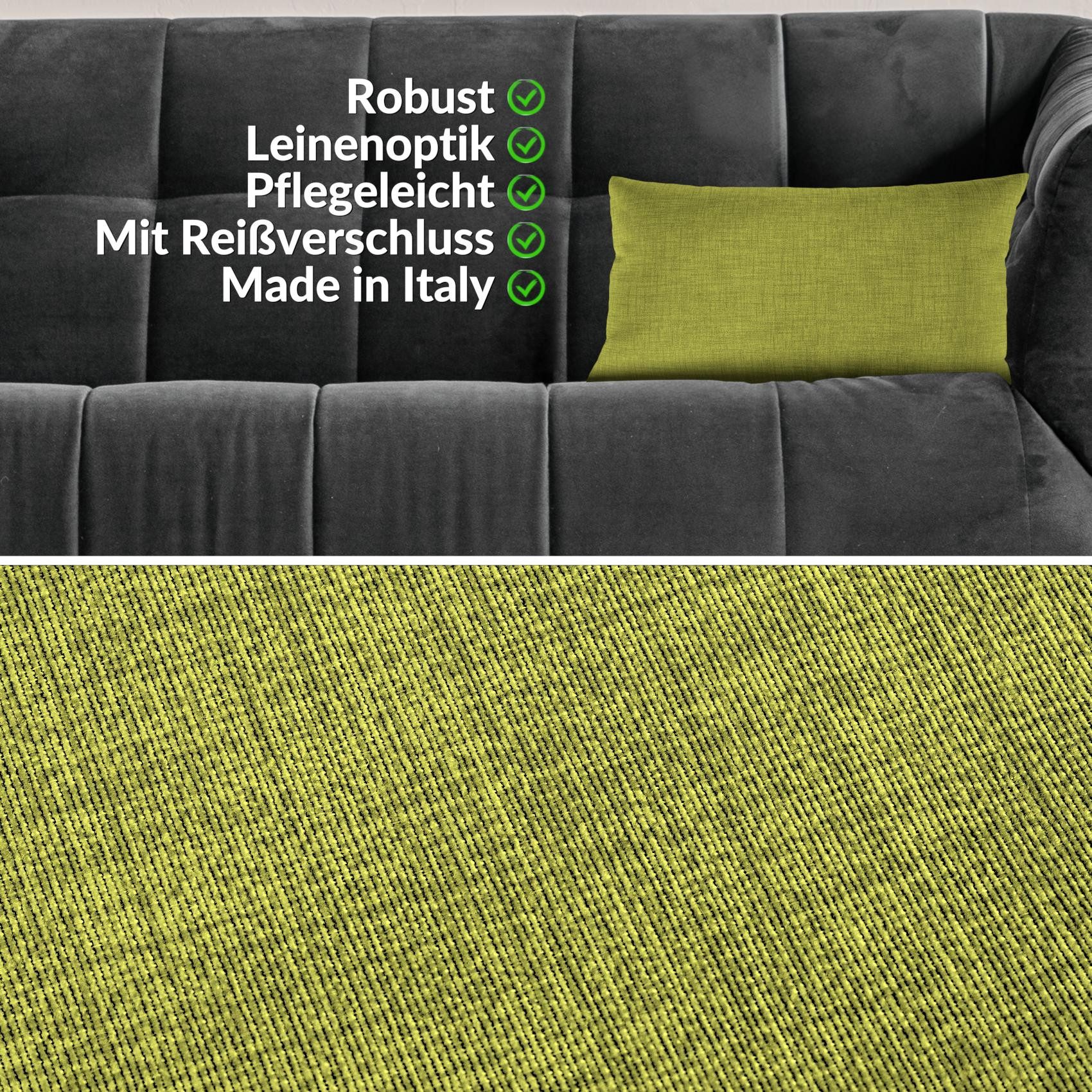 ANRO Dekokissen MrJack Kissenbezug Leinenoptik Deko Kissen Uni, Sofakissen günstig online kaufen