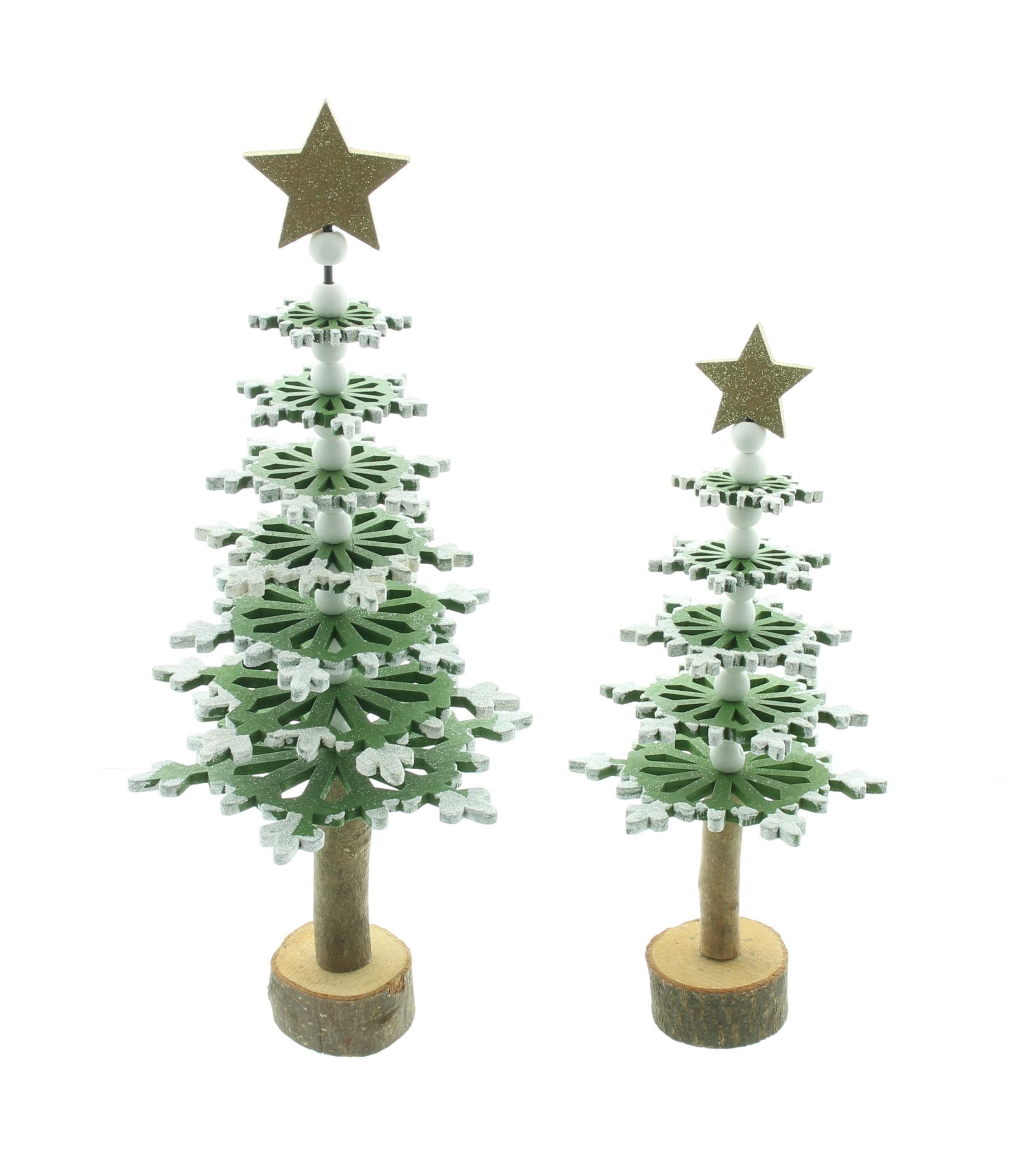 Weihnachtsfigur Tanne "Goldstern", 2er Set