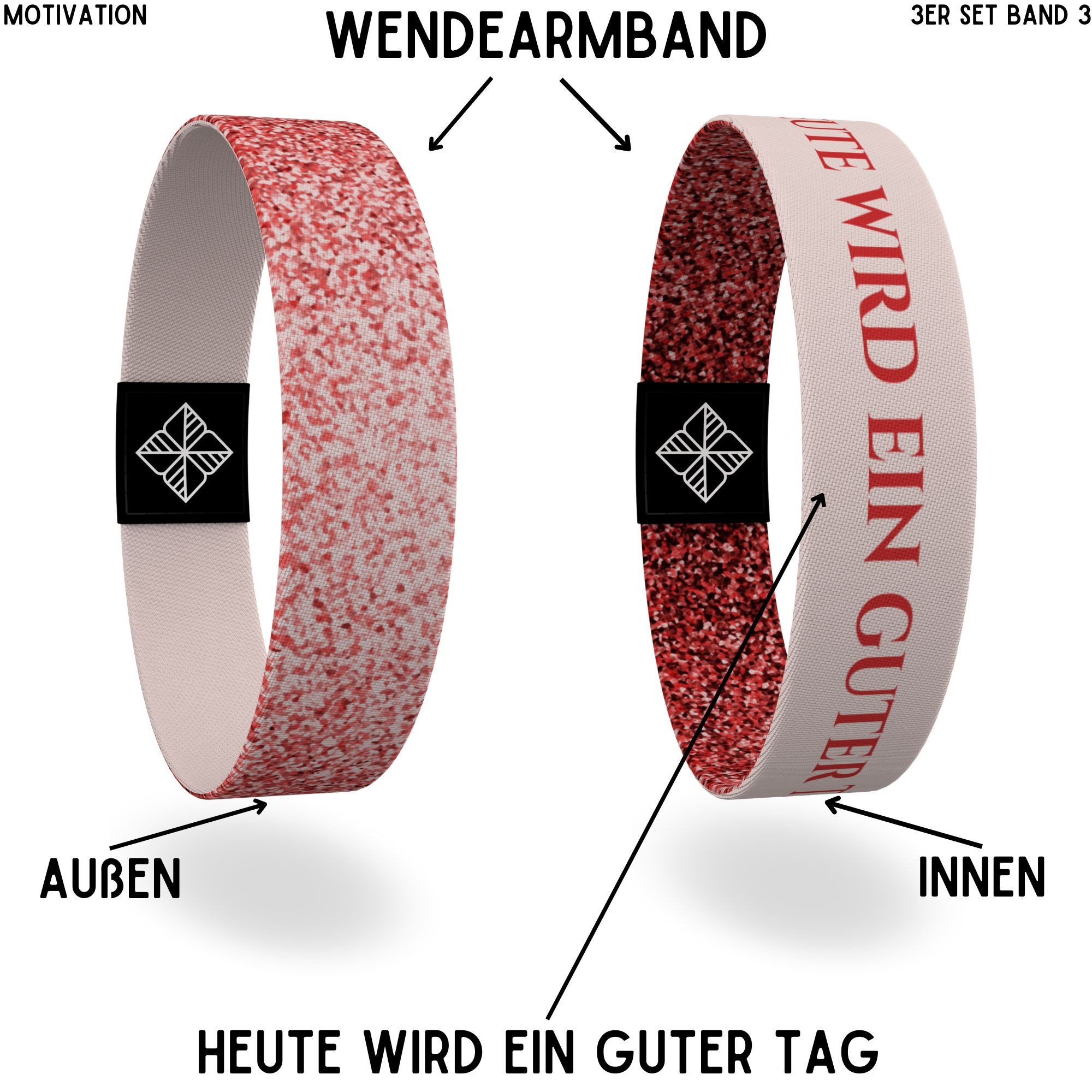 juma Armband glaubensband - Set Motivation - Energie-Armbänder - Aus Stoff – Bild 5 von 5