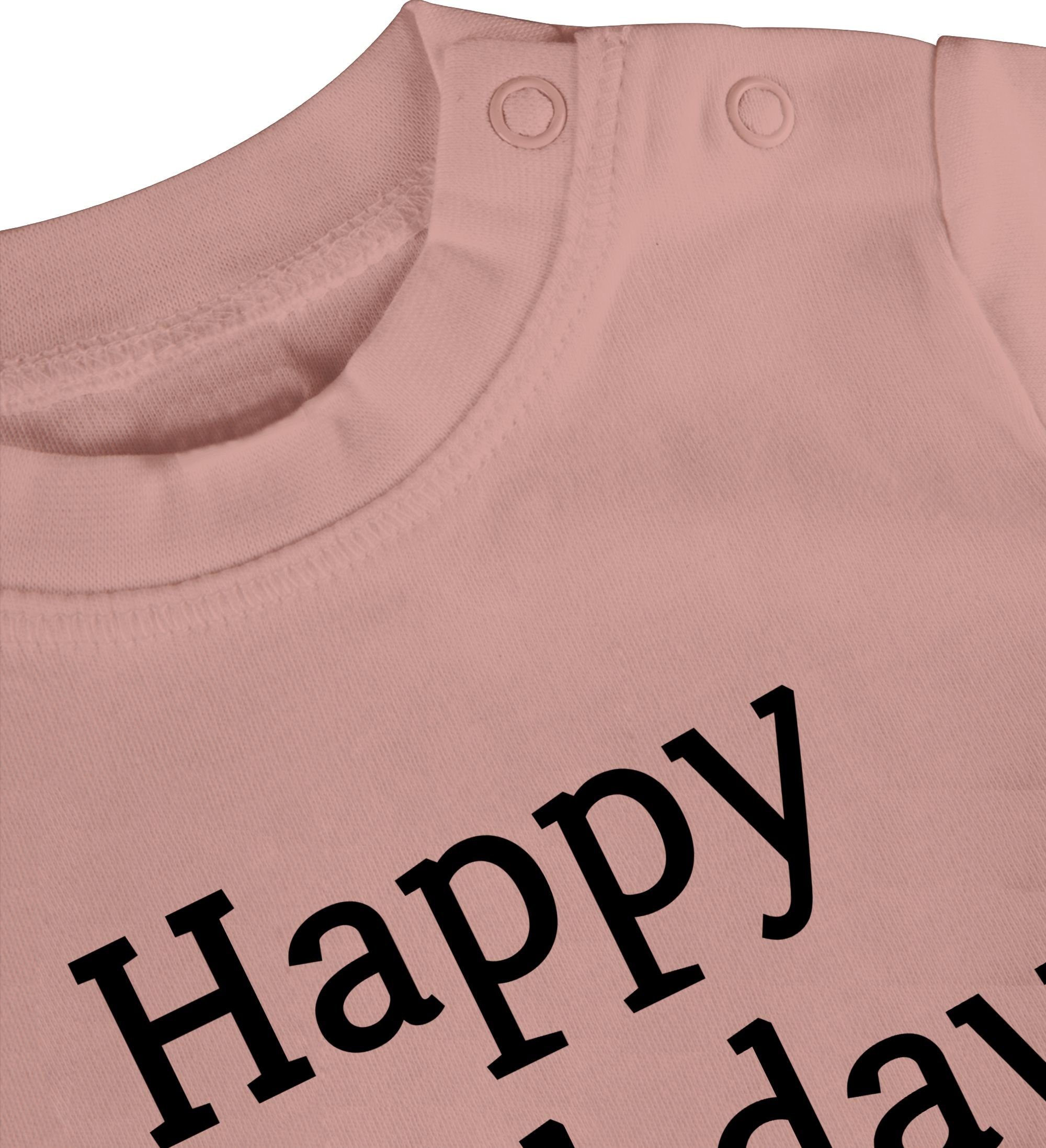Shirtracer T-Shirt Happy Birthday Mama! das Babyrosa Geschenke Geschenk! Baby 1 Event Ich bin