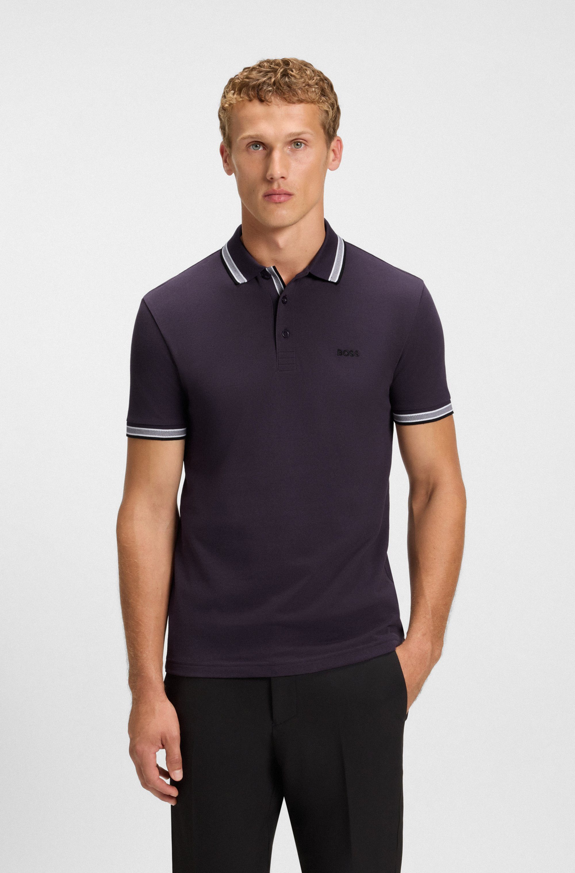 BOSS GREEN Poloshirt Paddy mit kontrastfarbenen günstig online kaufen