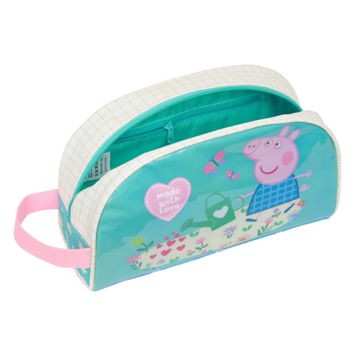 Peppa Pig Kulturbeutel Reise-Toilettentasche Peppa Pig Pretty flowers Gelb Minze 26x16x9 cm