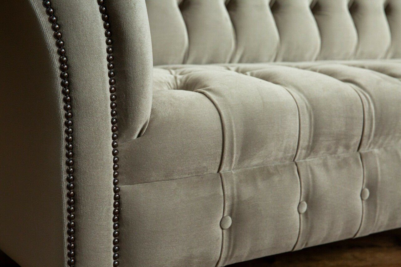 Chesterfield-Sofa, Sofa JVmoebel Sitzer Chesterfield Design 3 Couch Sofa 225 cm