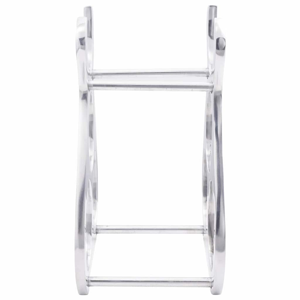 vidaXL Weinregal Weinregal Silber 23 x 14 x 28 cm Aluminium, 1-tlg.